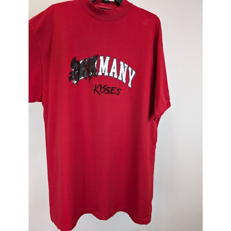 Balenciaga o1rshd1 Oversized T-Shirt in Faded Red Size US M / EU 48-50 / 2 - 8 Thumbnail