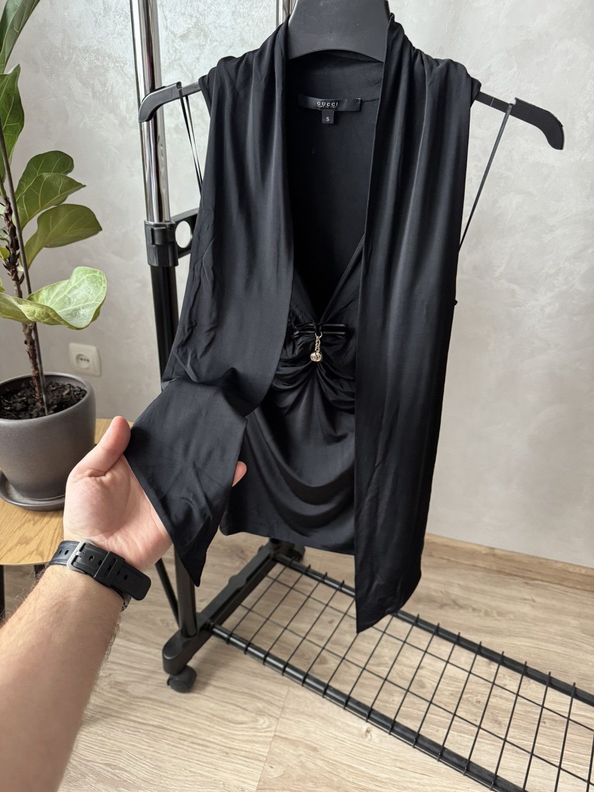 Gucci Gucci Black Blouse Tank Top Size S / US 4 / IT 40 - 4 Thumbnail