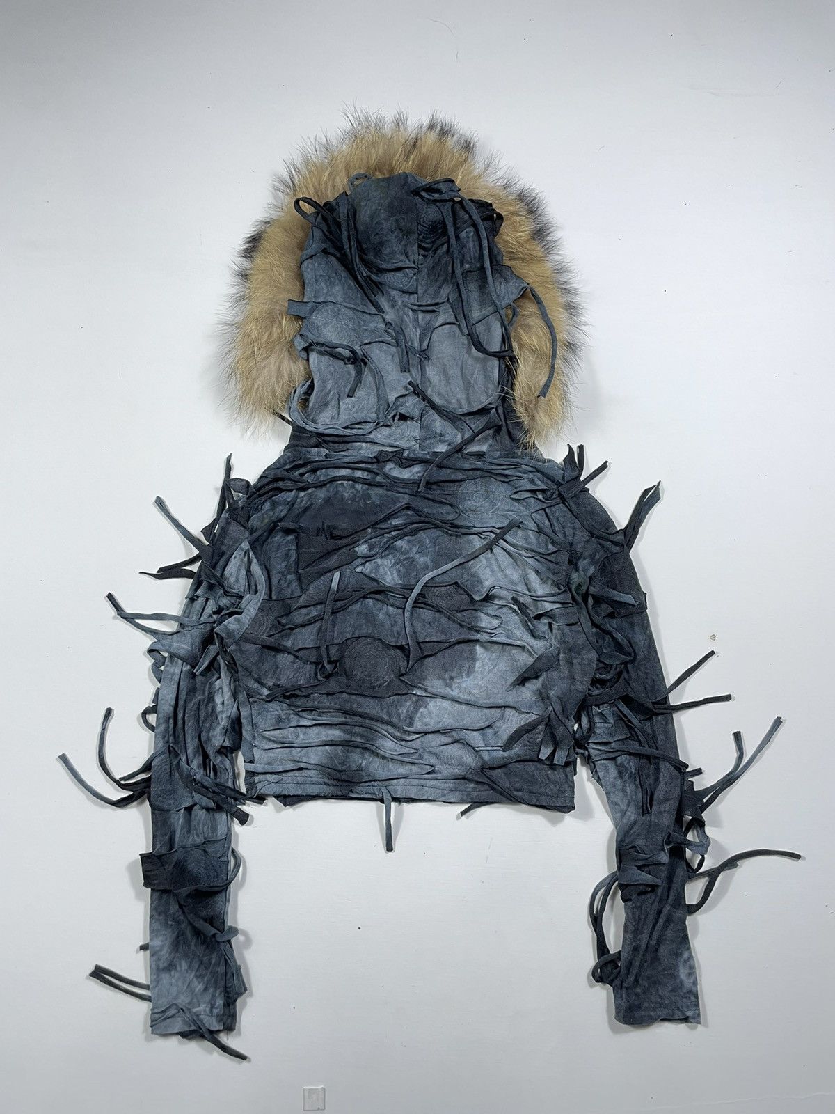 Shein SICK Distressed SHEIN fur hoodie croped ifsixwasnine styled Size XS / US 0-2 / IT 36-38 - 2 Thumbnail