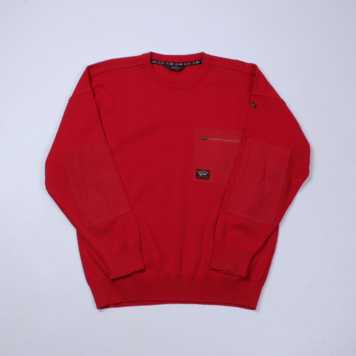 Designer × Paul & Shark × Vintage PAUL SHARK Yachting Vintage Wool Pockets Sweater Italy Size US M / EU 48-50 / 2 - 1 Thumbnail