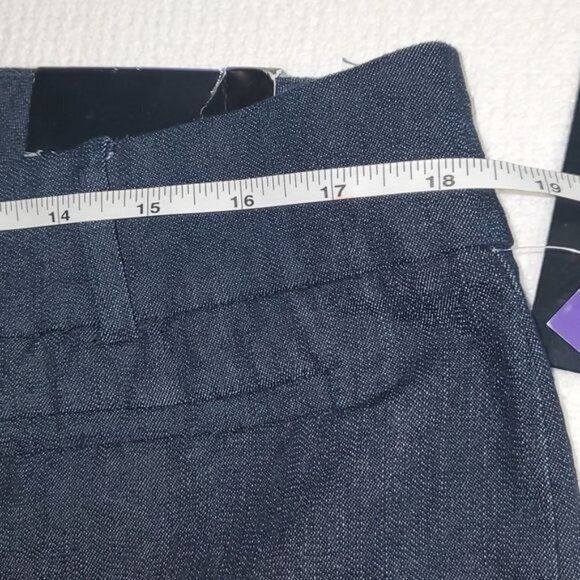 Designer Attyre New York Kerry High Rise Belt Looped Dark Blue Sz 16 Size 38" / US 16 / IT 52 - 5 Thumbnail