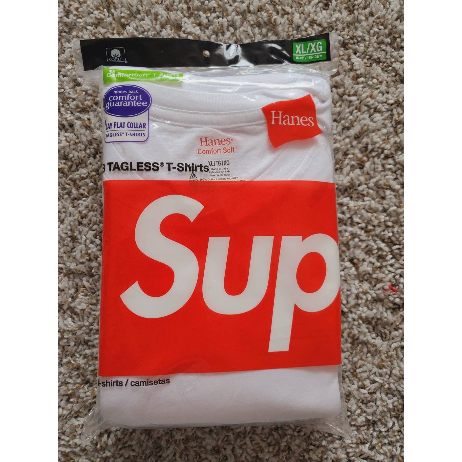 Supreme hanes white tee online