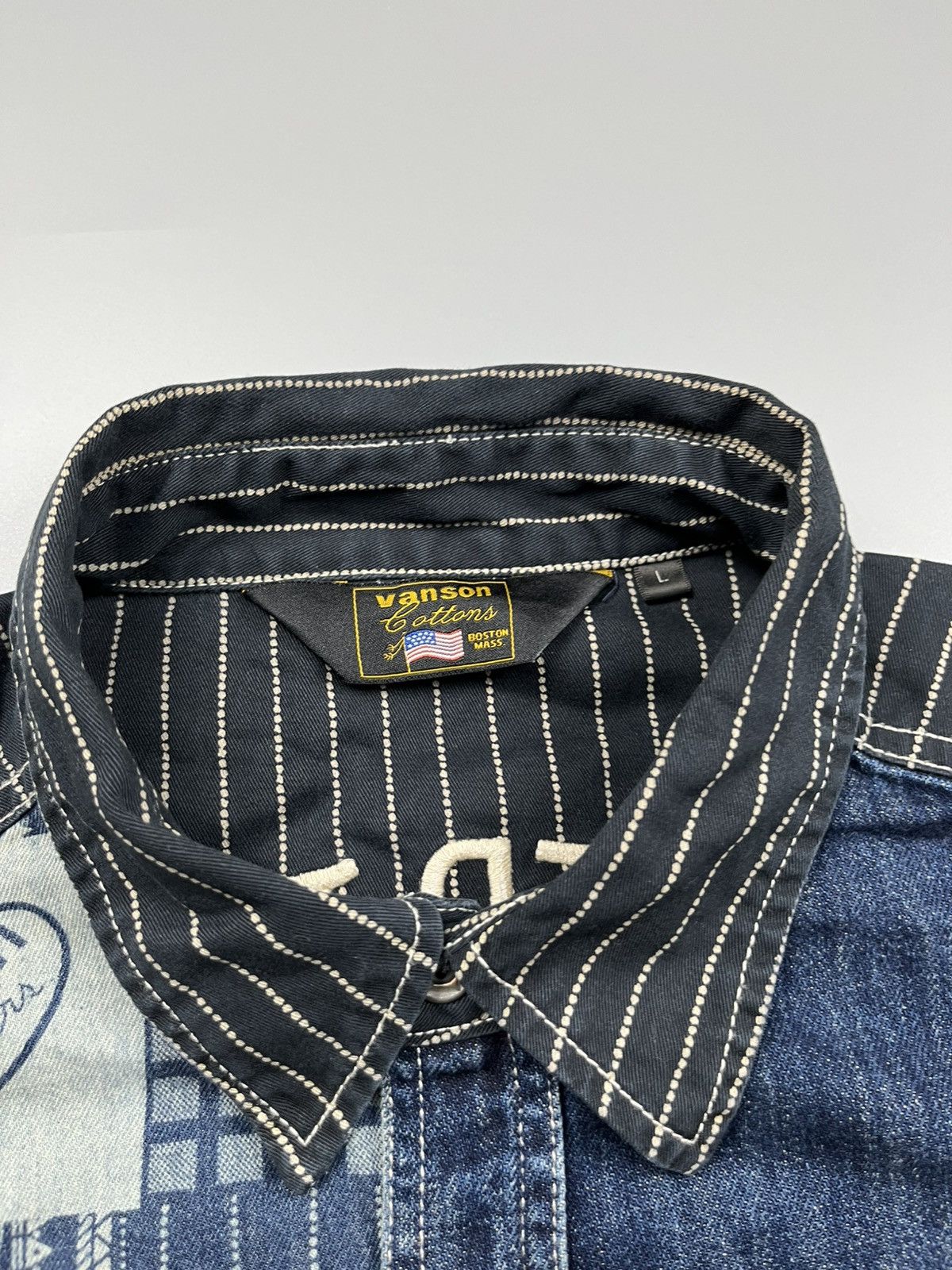 Vanson Leathers Vanson - Short Sleeve Denim - Embroidery Size US M / EU 48-50 / 2 - 3 Thumbnail