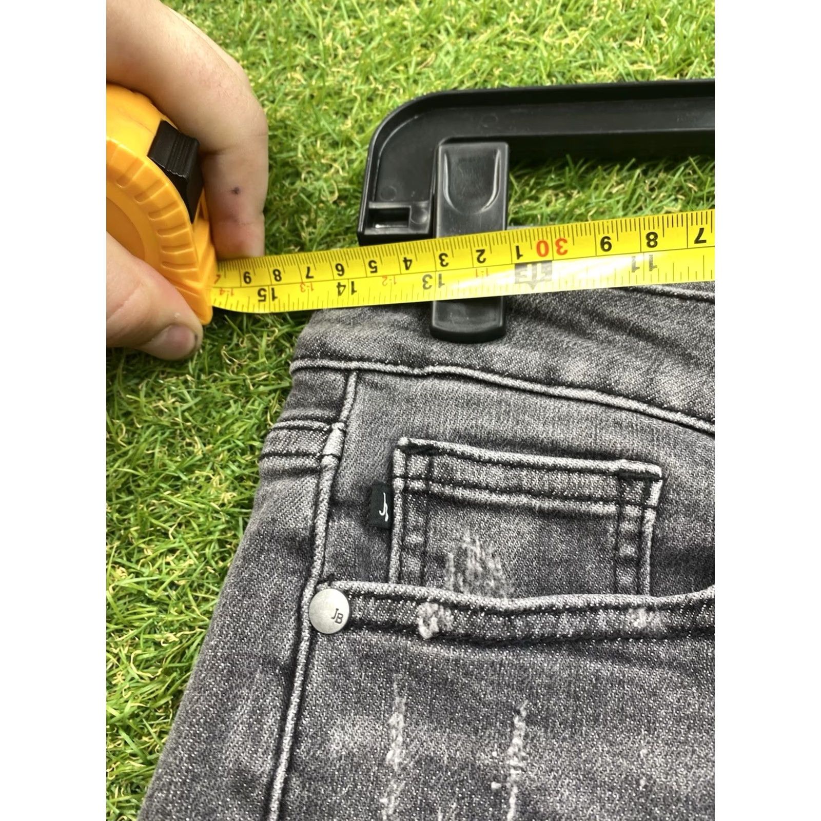Denime Judy Blue Jeans Womens 5/27 Skinny Fit Capri Black Denim 28x20 JB82250DK-PL Size 27" / US 4 / IT 40 - 4 Thumbnail