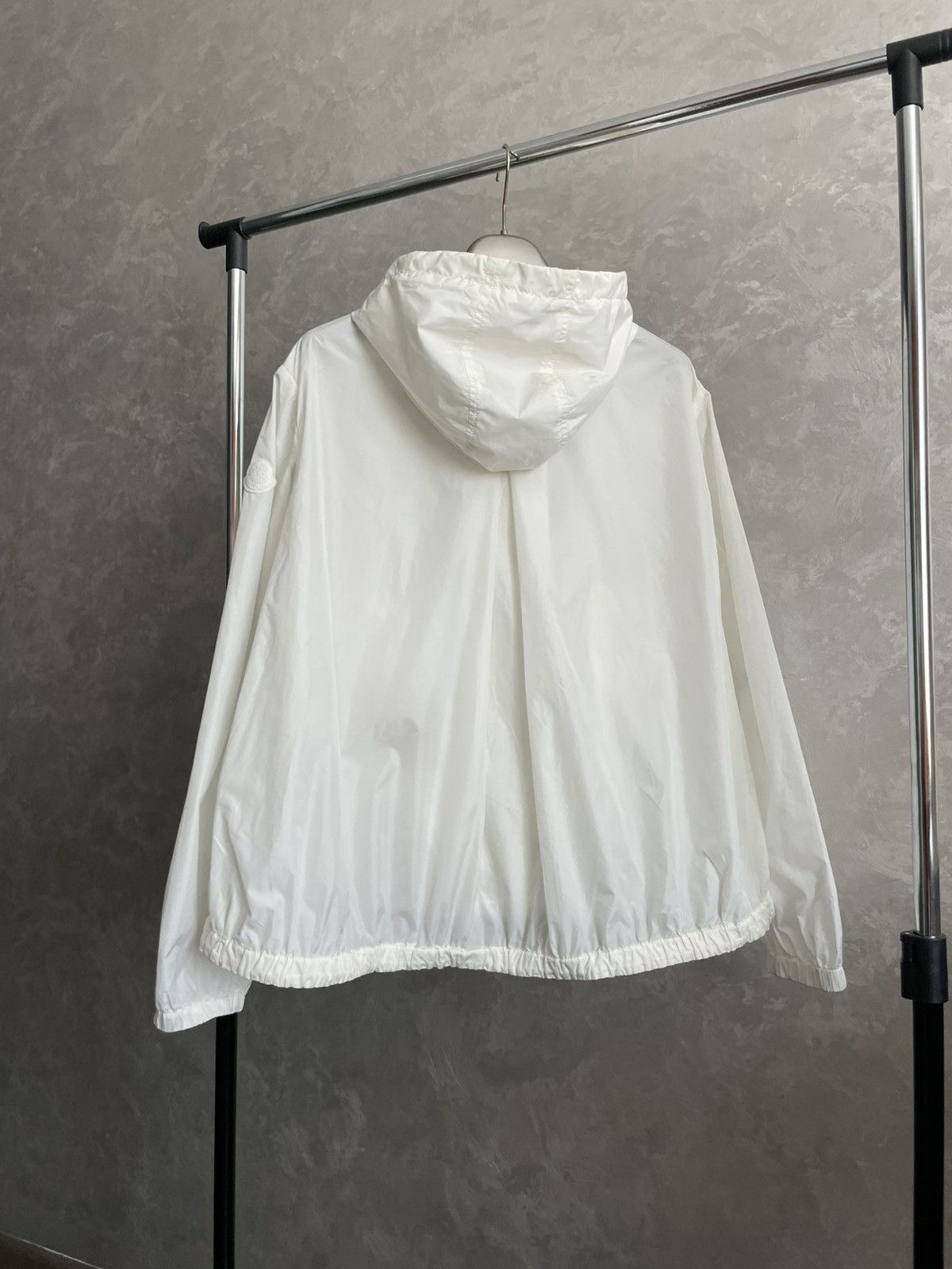 Moncler Moncler Boissard Nylon Rain White Jacket With Hoodie Size /0 Size XS / US 0-2 / IT 36-38 - 6 Thumbnail