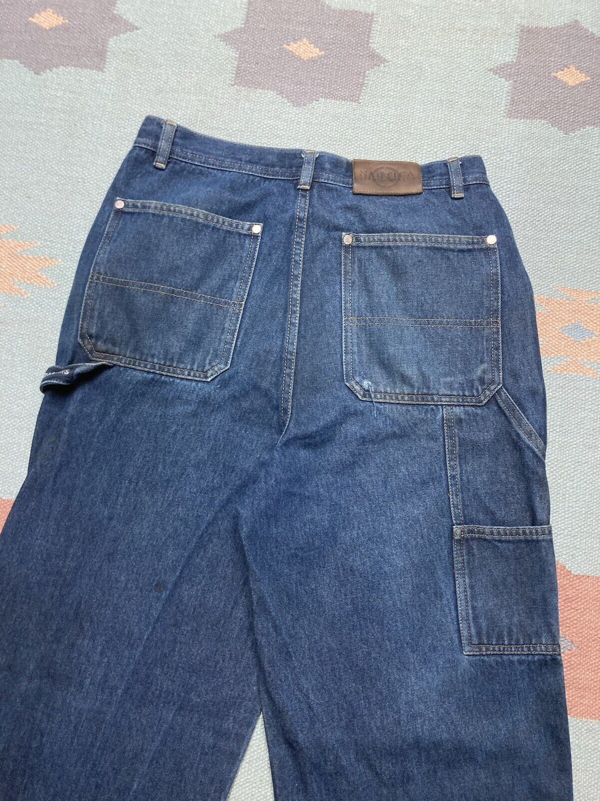 Nautica × Vintage VTG y2k baggy jeans nautica carpenter skater grunge 29x29 Size US 29 - 3 Thumbnail