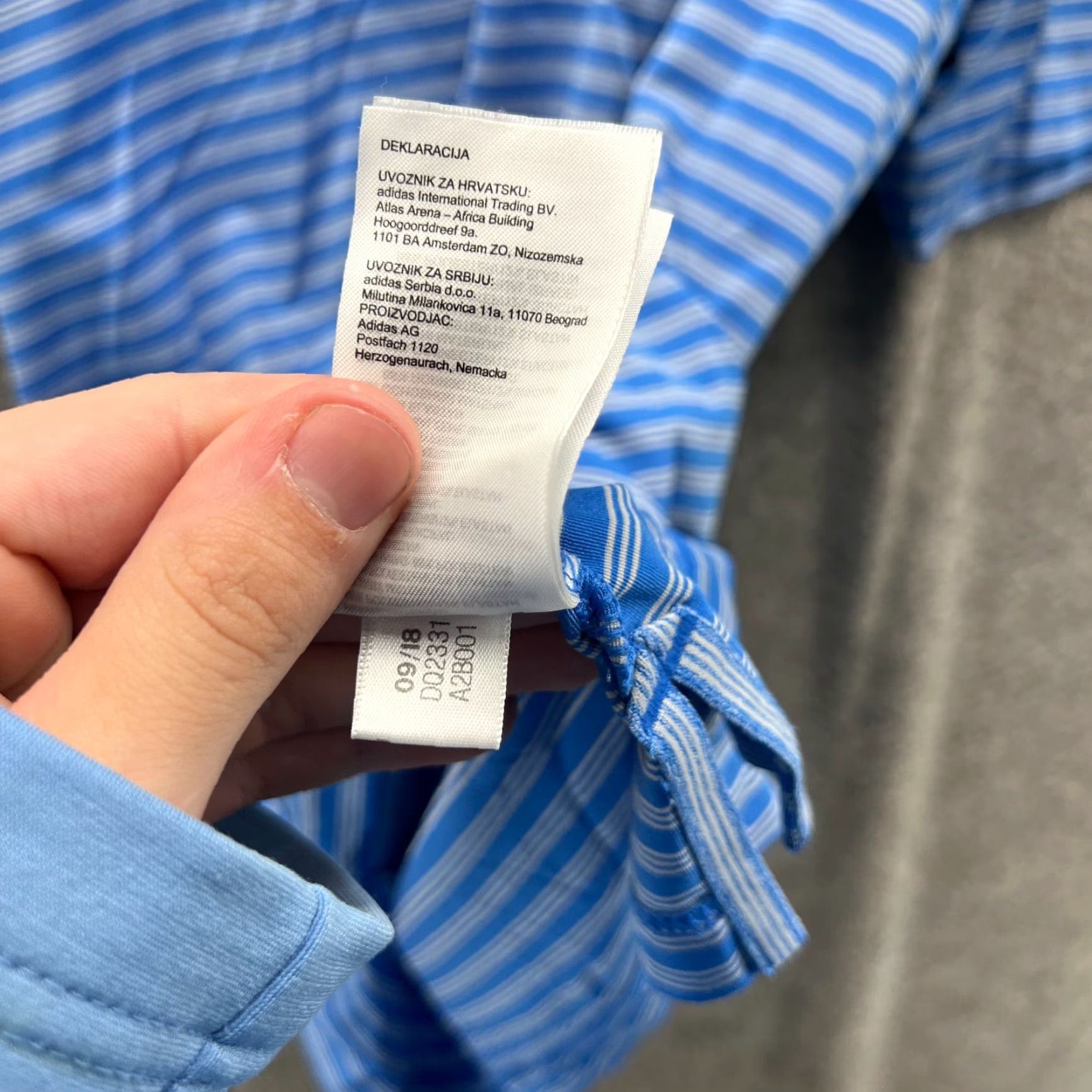 Adidas Adidas Polo Shirt Mens Large Blue Striped Golf Golfer Ultimate 2.0 Knit Athletic Shirt Size US L / EU 52-54 / 3 - 4 Thumbnail