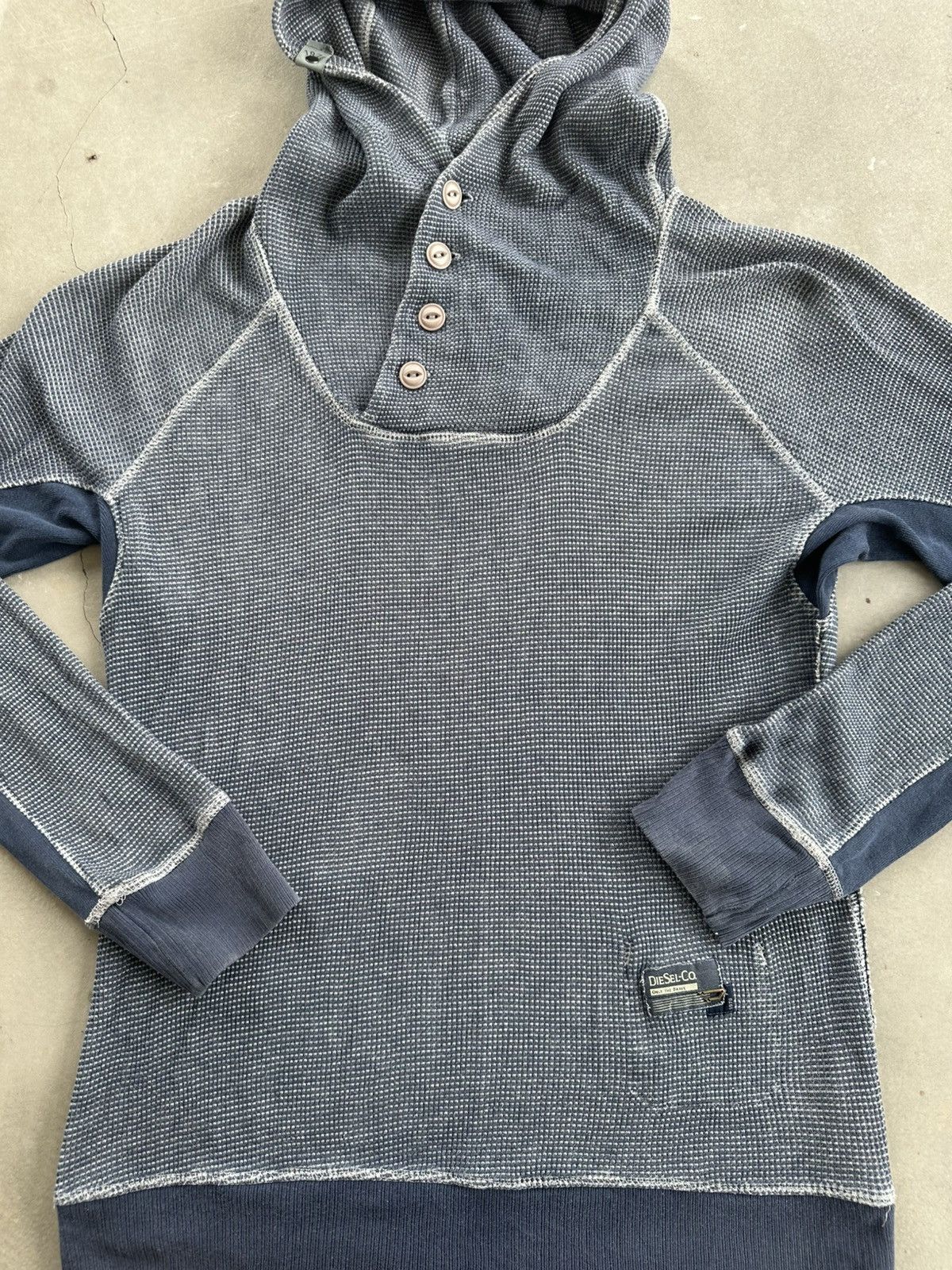 Japanese Brand × Vintage DIESEL SLIM FIT HOODIE WITH HIGH HOOD Size US XL / EU 56 / 4 - 2 Thumbnail