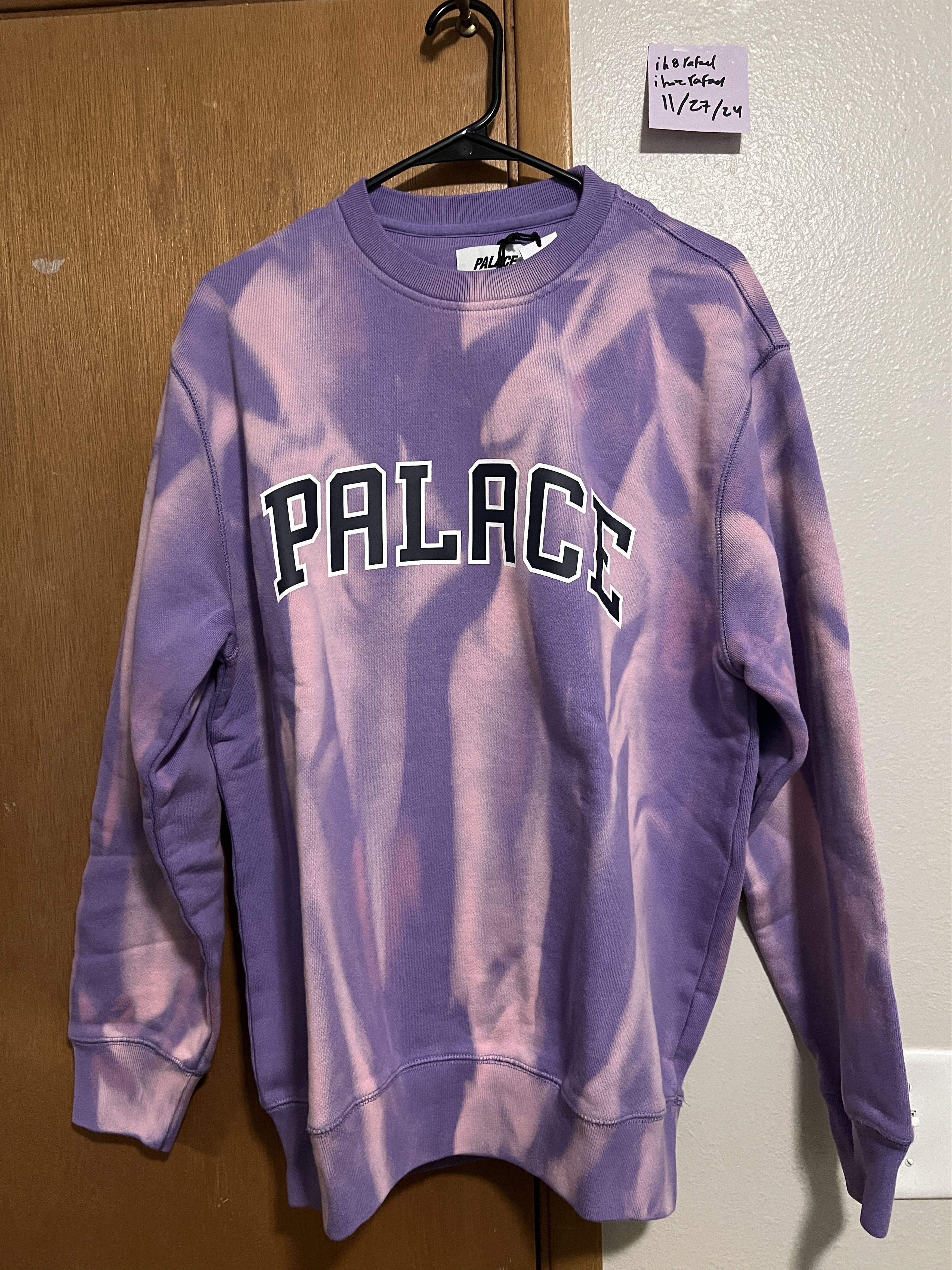 Palace Fleece Tri-Ferg Crew Perfect Purple Men's - SS23 - US