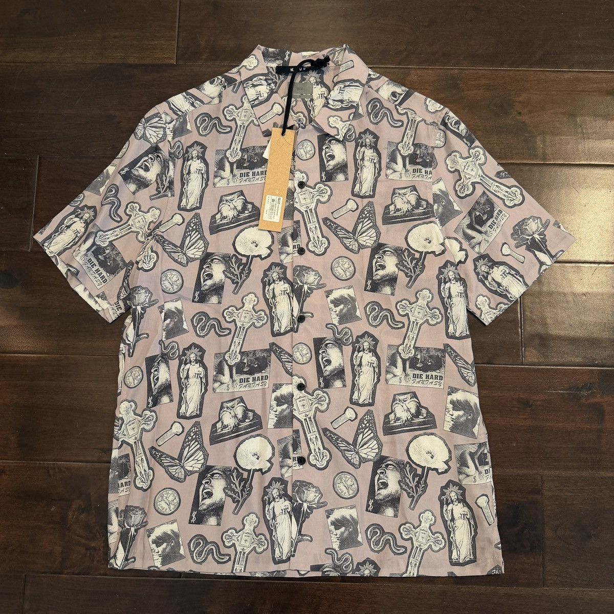 Ksubi new ksubi medium m short sleeve shirt top kut out mauve Size US M / EU 48-50 / 2 - 1 Thumbnail