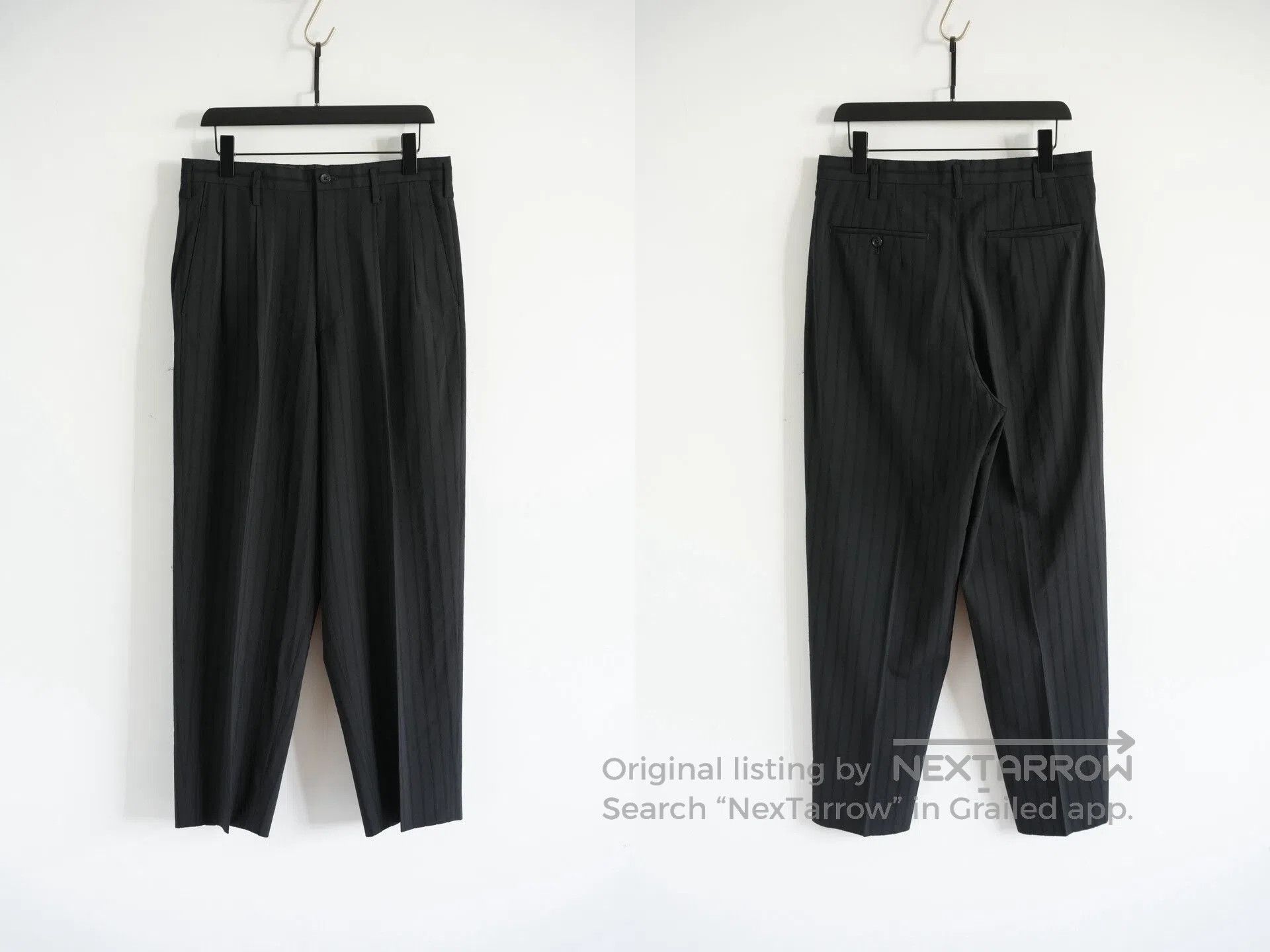 Y's for Men black pinstripe 9. Size US M / EU 48-50 / 2 - 3 Thumbnail