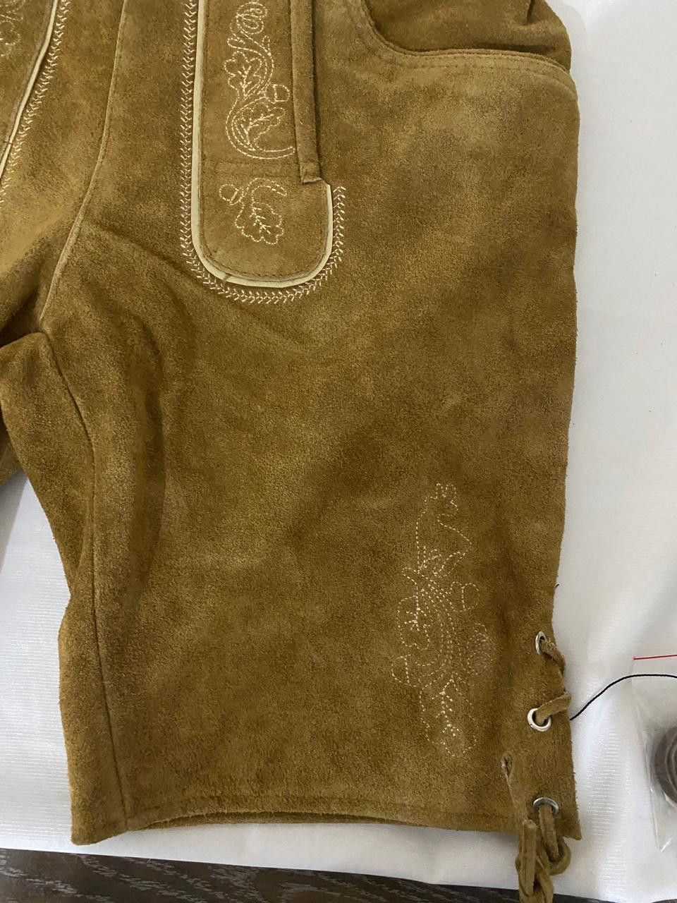 Handmade × Other Oktoberfest outfit Men's Suede Bavarian Lederhosen Size US 36 / EU 52 - 3 Thumbnail