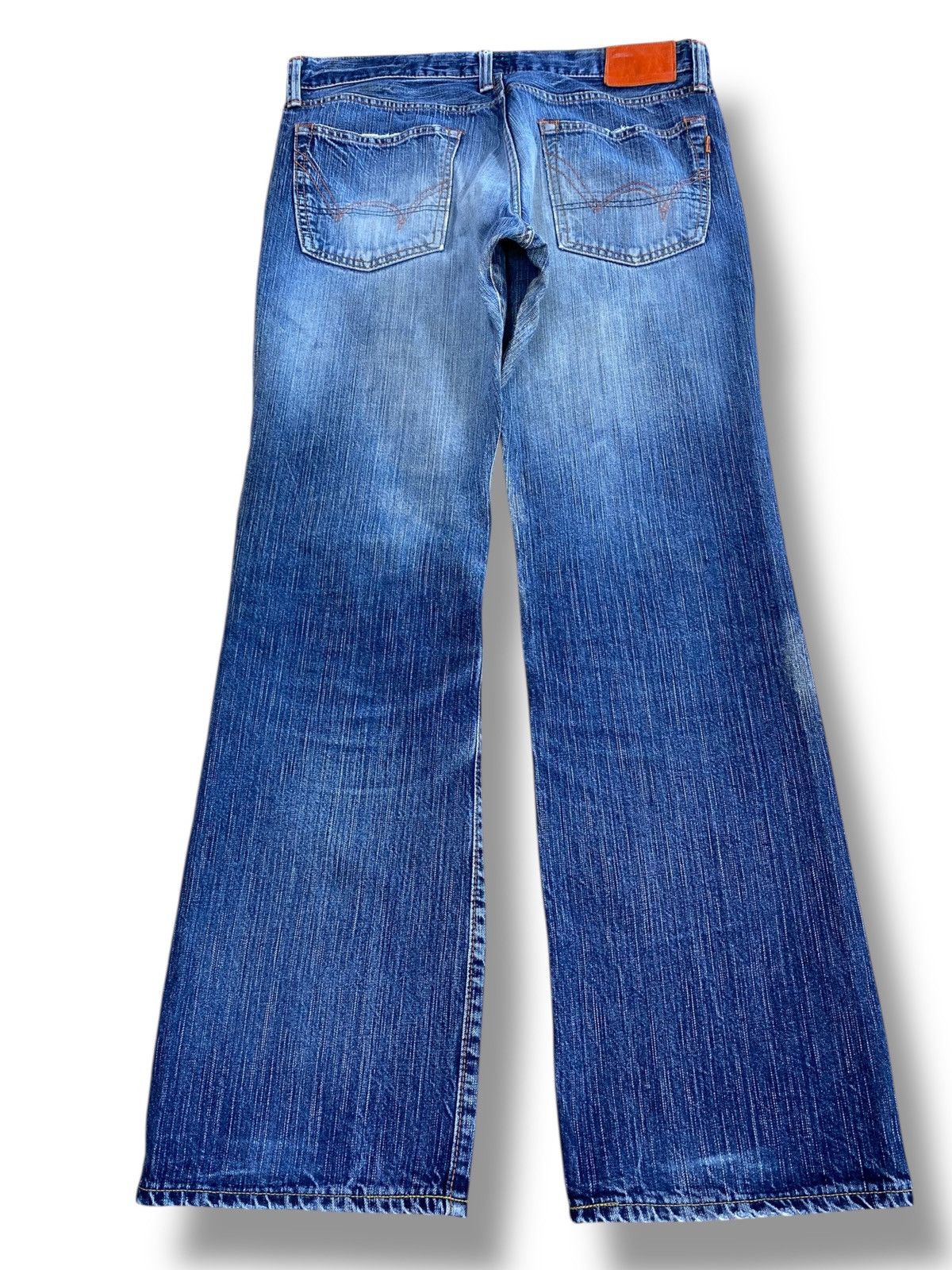 Edwin Edwin Faded Wash Ripped Style Flare Jeans Size US 32 / EU 48 - 3 Thumbnail