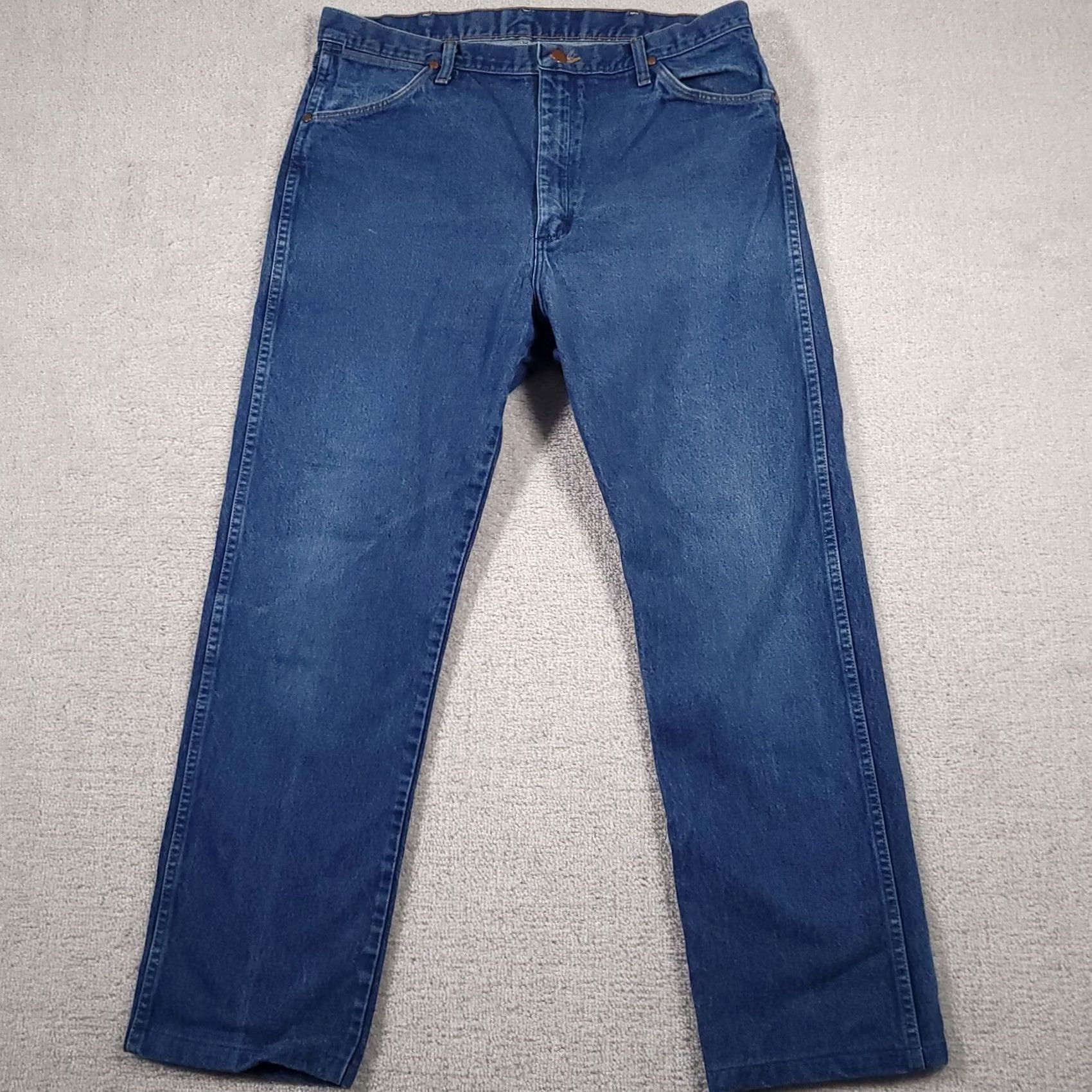 Wrangler VINTAGE Wrangler Cowboy Cut Jeans 13MWZ Original Fit Men 38x33 Hemmed 35x31 Blue Denim Cowboy Mens Jeans Size US 38 / EU 54 - 2 Thumbnail