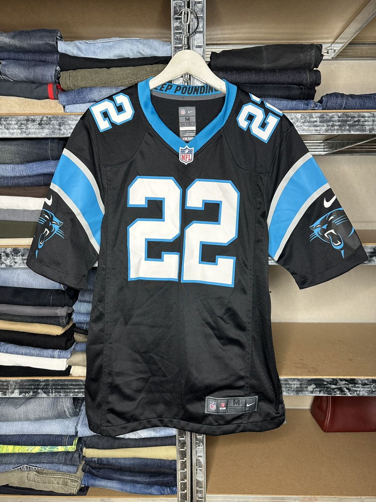 Nike Carolina Panthers NFL Shirt Jersey Nike Christian McCaffrey Size US M / EU 48-50 / 2 - 1 Thumbnail