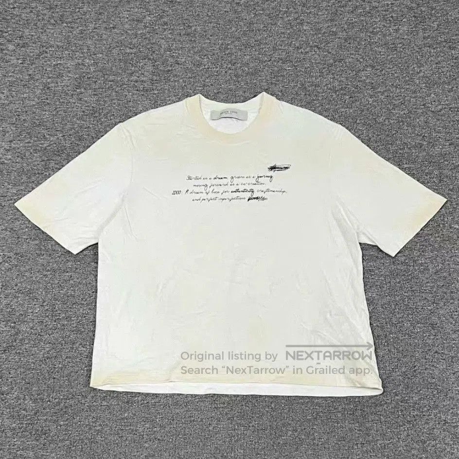 Golden Goose Golden Goose 25ss Distressed Slogan T. Size US S / EU 44-46 / 1 - 1 Thumbnail