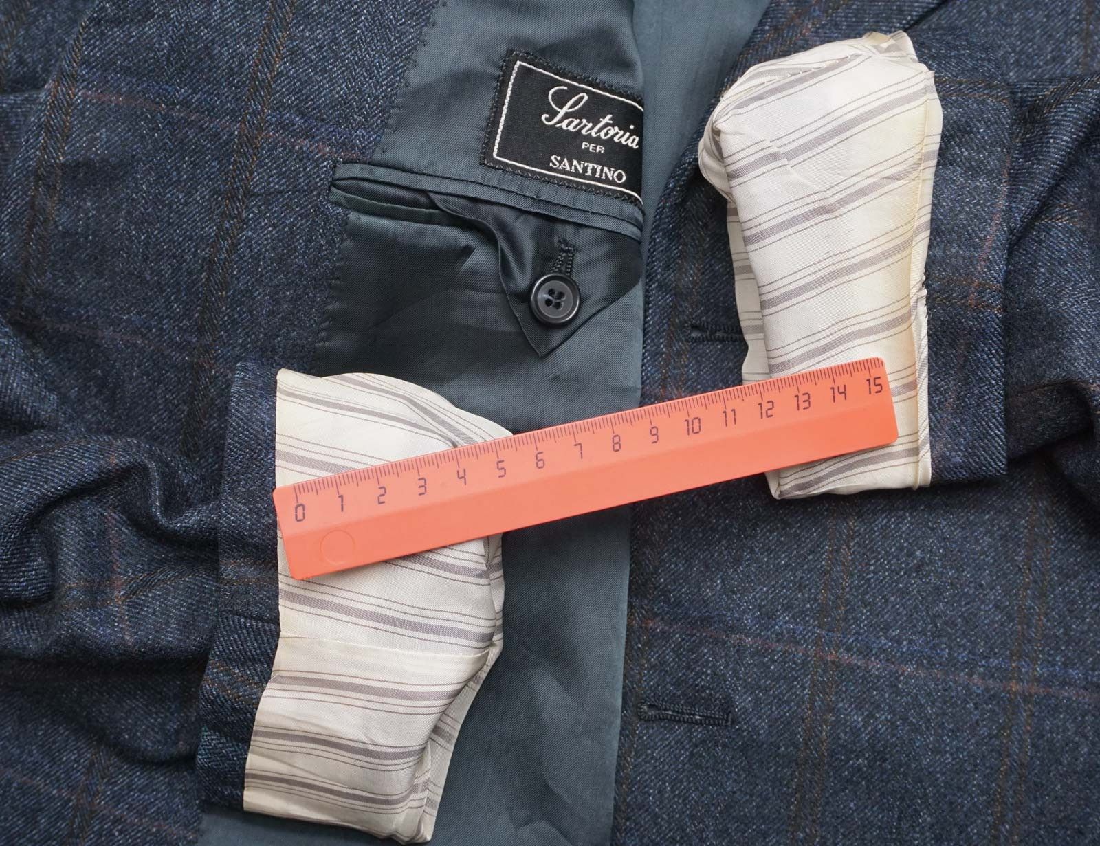 Loro Piana SARTORIA Loro Piana Blazer Men's (EU) 52 Wool Plaid Notch Size 42R - 11 Thumbnail