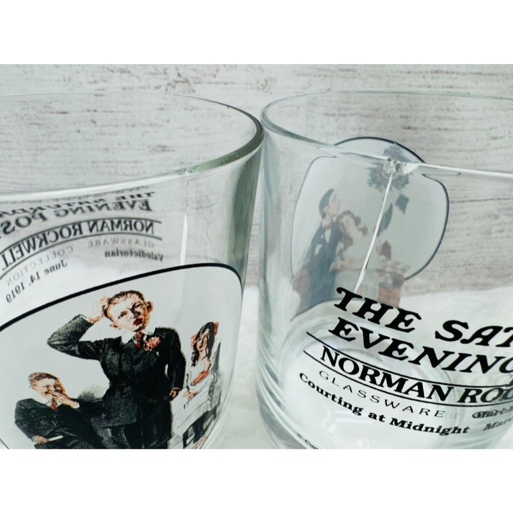 Other Norman Rockwell Saturday Evening Post Glass Tumbler Cup - 2 Size ONE SIZE - 3 Thumbnail