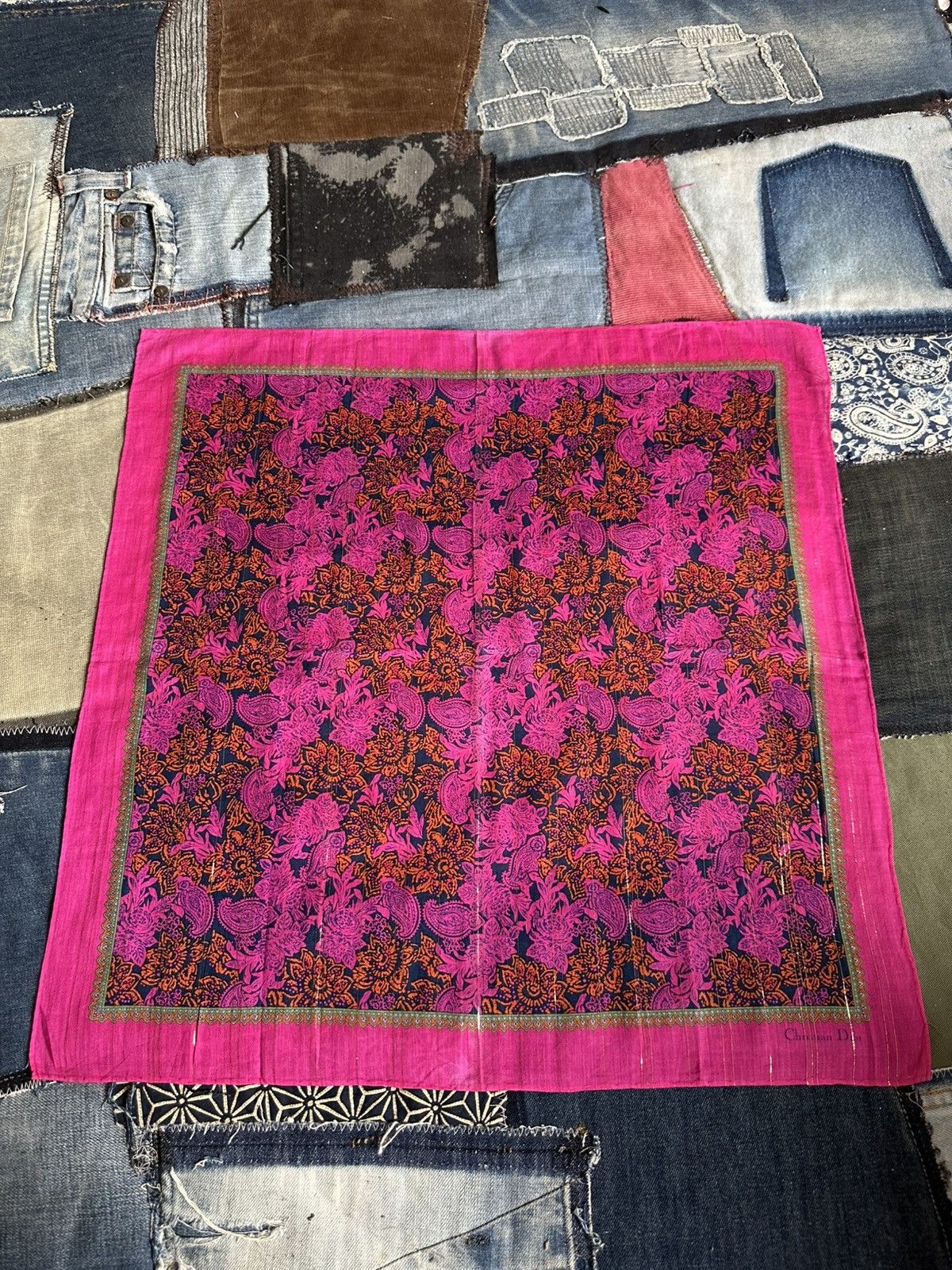 Vintage Vintage Christian Dior Handkerchief/ Neckerchief/ Bandana Size ONE SIZE - 2 Thumbnail