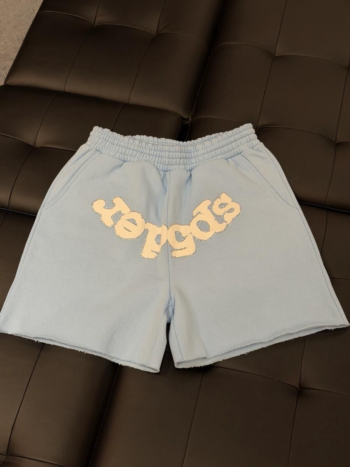 Sp5der Spider Worldwide Sp5der Sweat Shorts Blue VVS Size (Small) Size US 30 / EU 46 - 1 Thumbnail