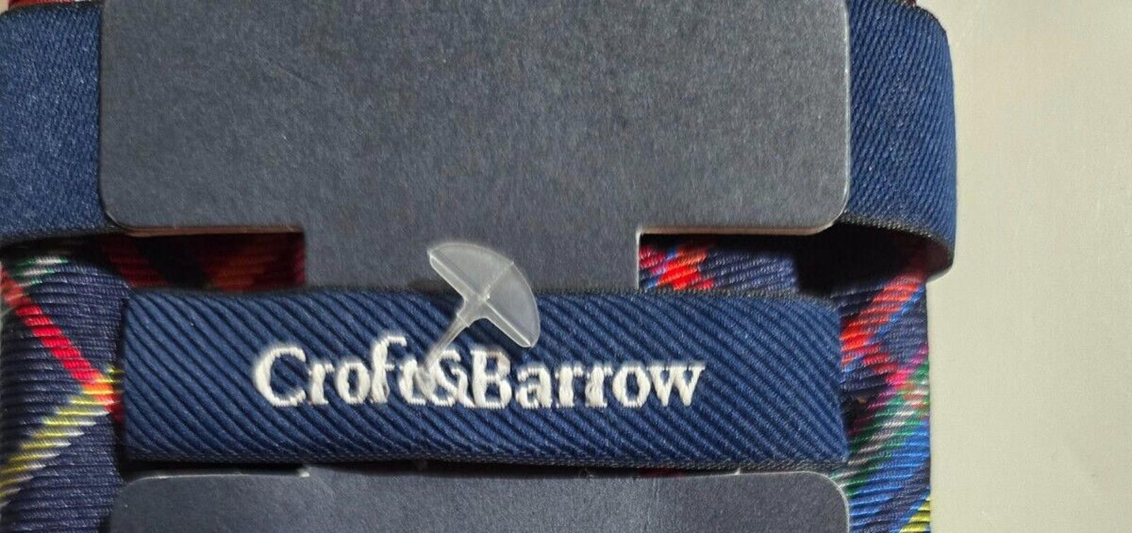 Croft & Barrow Croft and Barrow Necktie Tie Red and Navy Plaid NEW NWT Size ONE SIZE - 3 Thumbnail