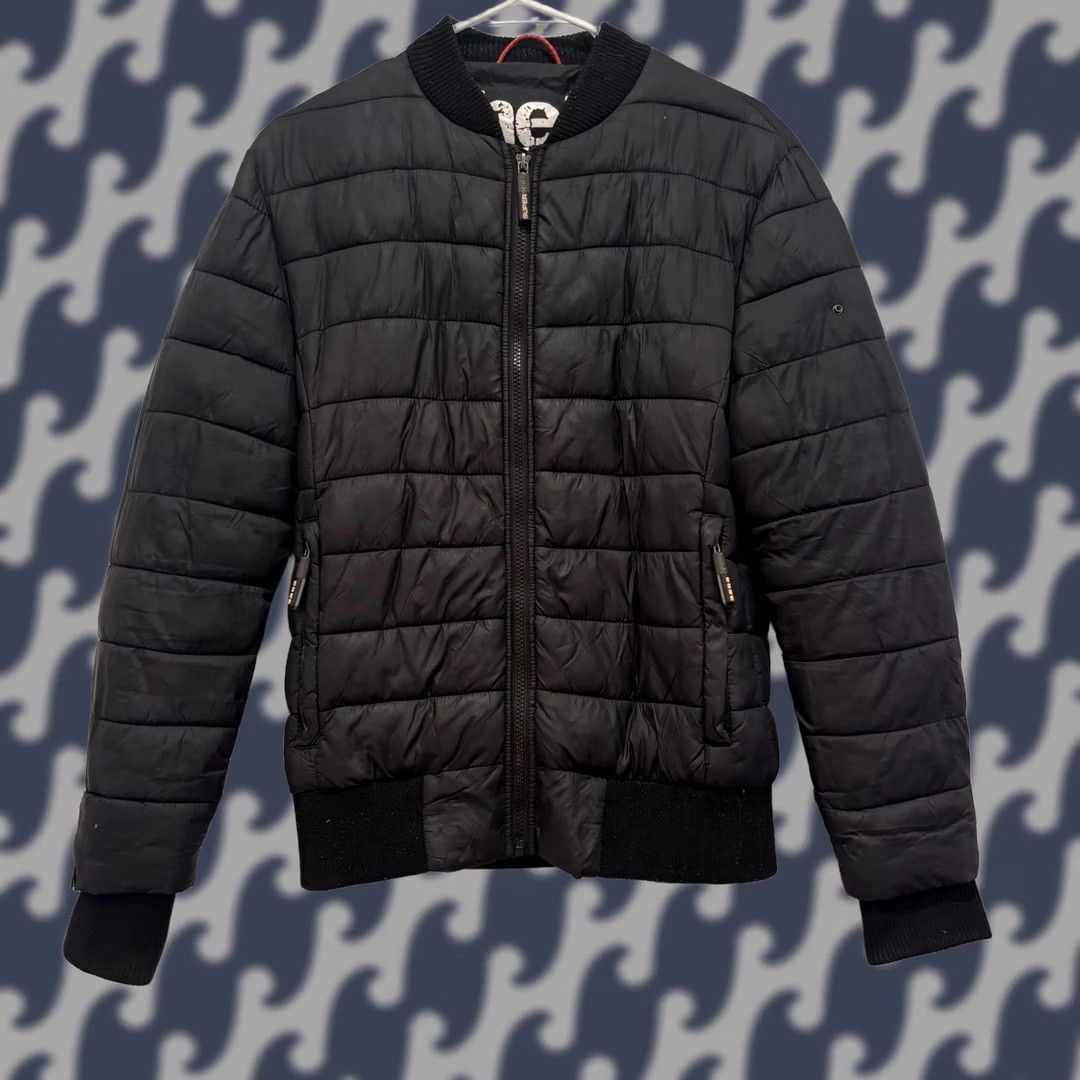 Superdry Superdry Black Fuji Puffer Bomber Jacket Men M Full Zip Quilted Outerwear Size US M / EU 48-50 / 2 - 1 Thumbnail