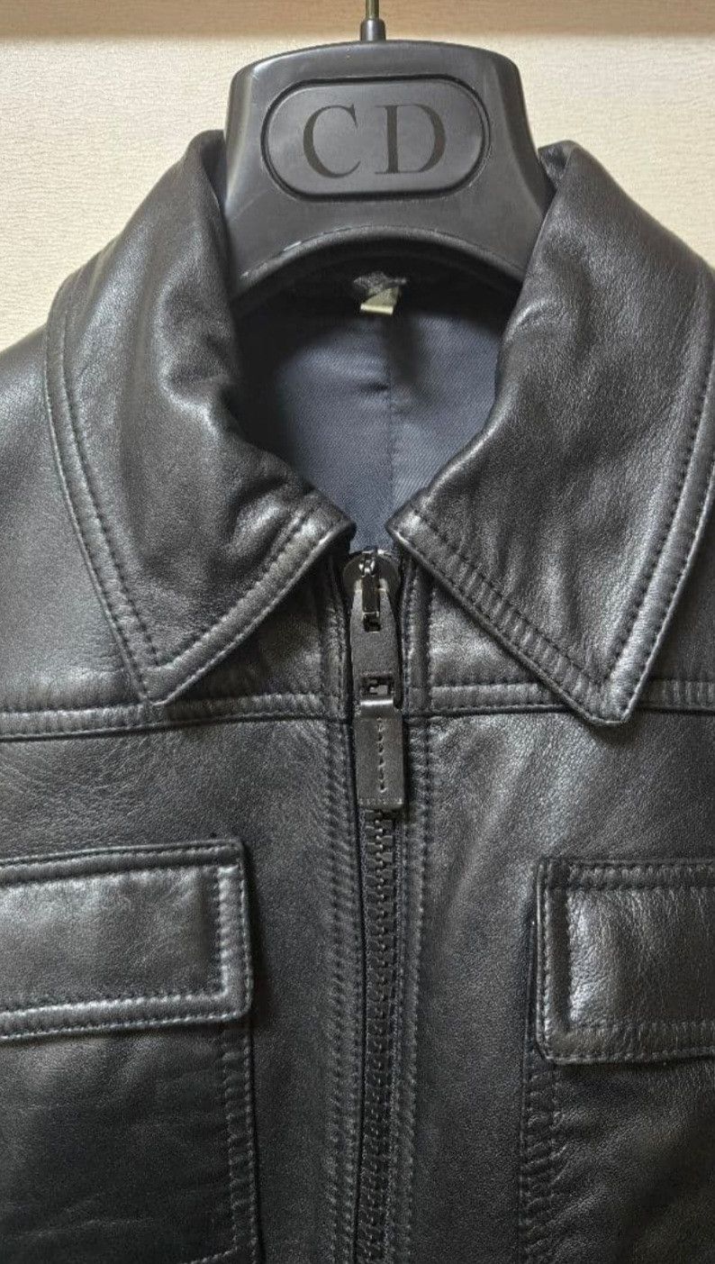 Dior Deadstock Dior Homme 07SS 4-Pocket Leather Jacket 44 Hedi Size US S / EU 44-46 / 1 - 4 Thumbnail