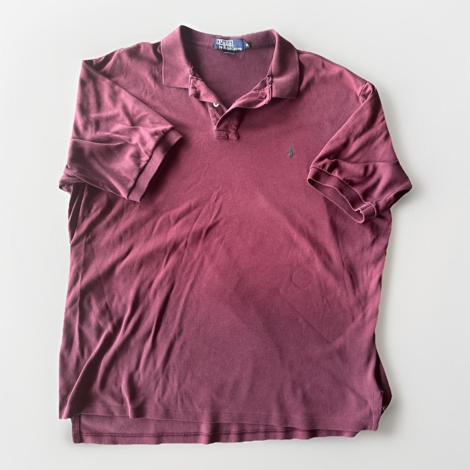 Polo Ralph Lauren Polo Ralph Lauren Dark Maroon Polo Shirt Men's Size XL Size US XL / EU 56 / 4 - 1 Thumbnail