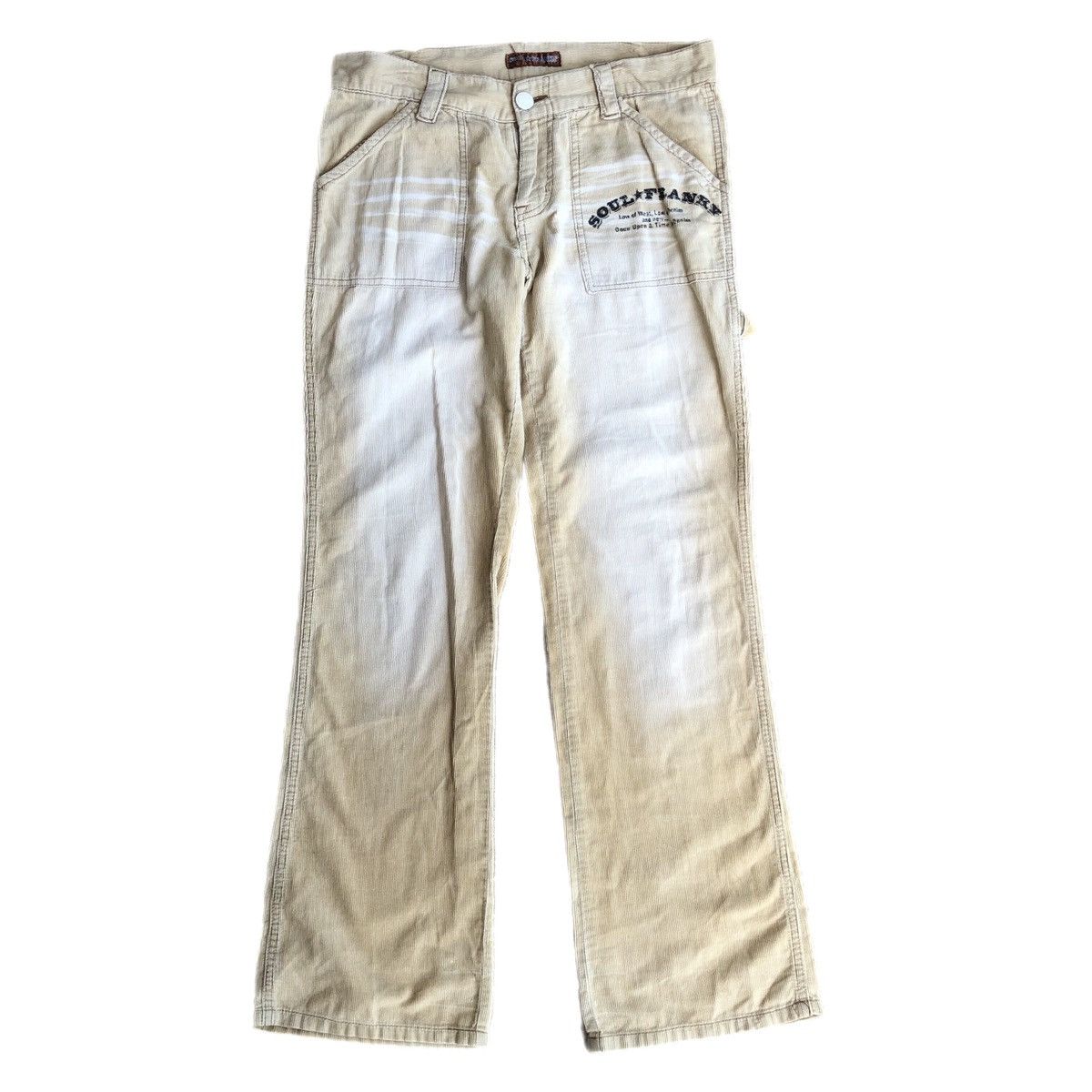 Japanese Brand SOUL FRANKY FADING BOOTCUT CORDUROY FLARED PANTS Size US 31 - 3 Thumbnail