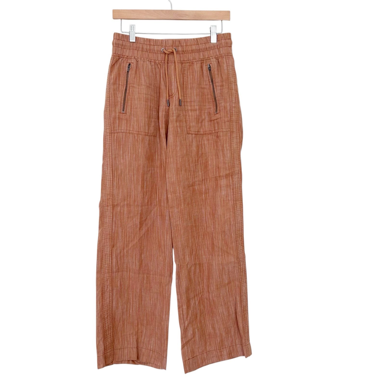 Athleta Athleta Cabo Linen Textured Wide Leg Pants Sz 2 Size 26" / US 2 / IT 38 - 1 Thumbnail