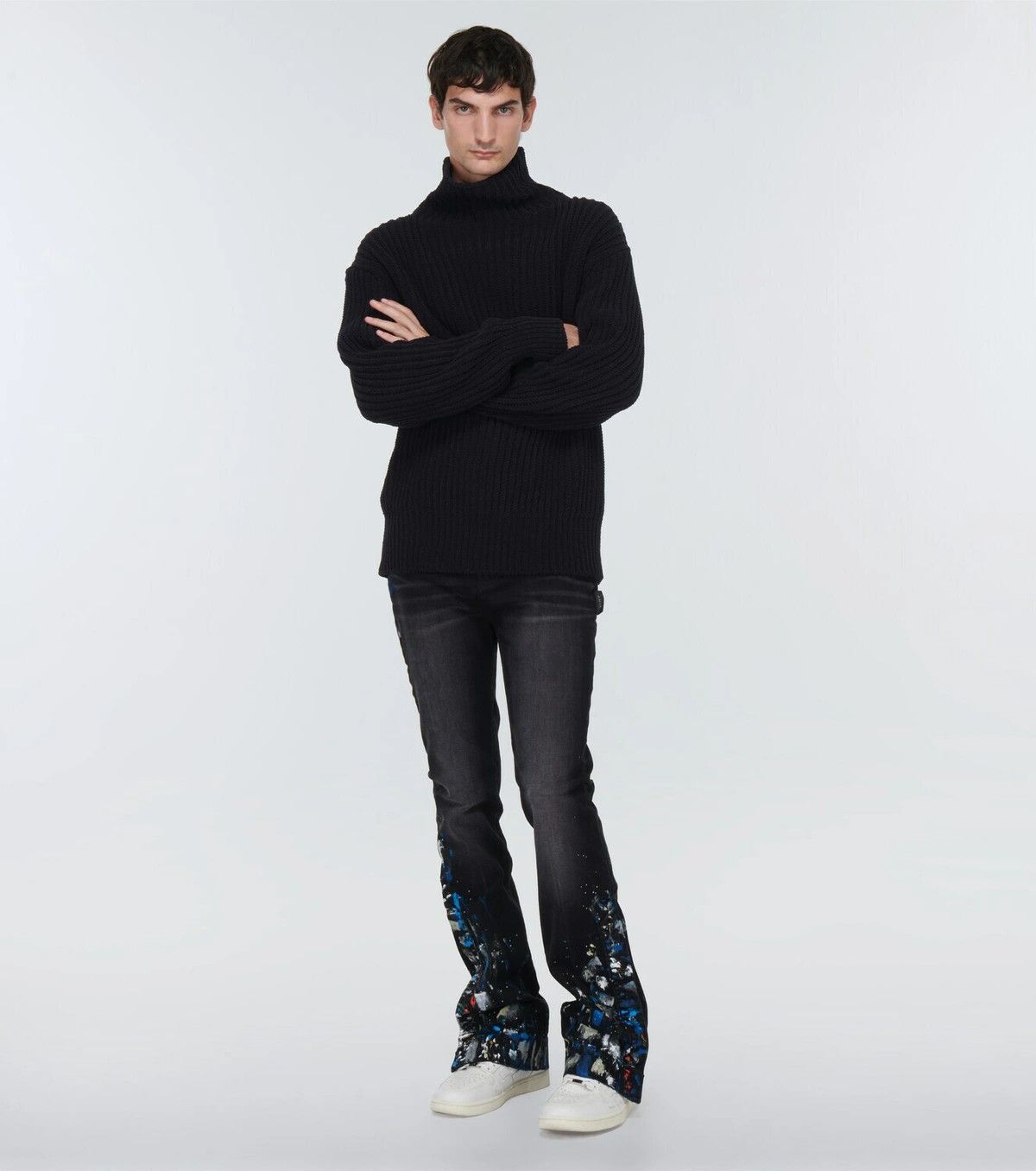 Amiri o1y0525 Turtleneck Sweater in Black Size US M / EU 48-50 / 2 - 5 Thumbnail