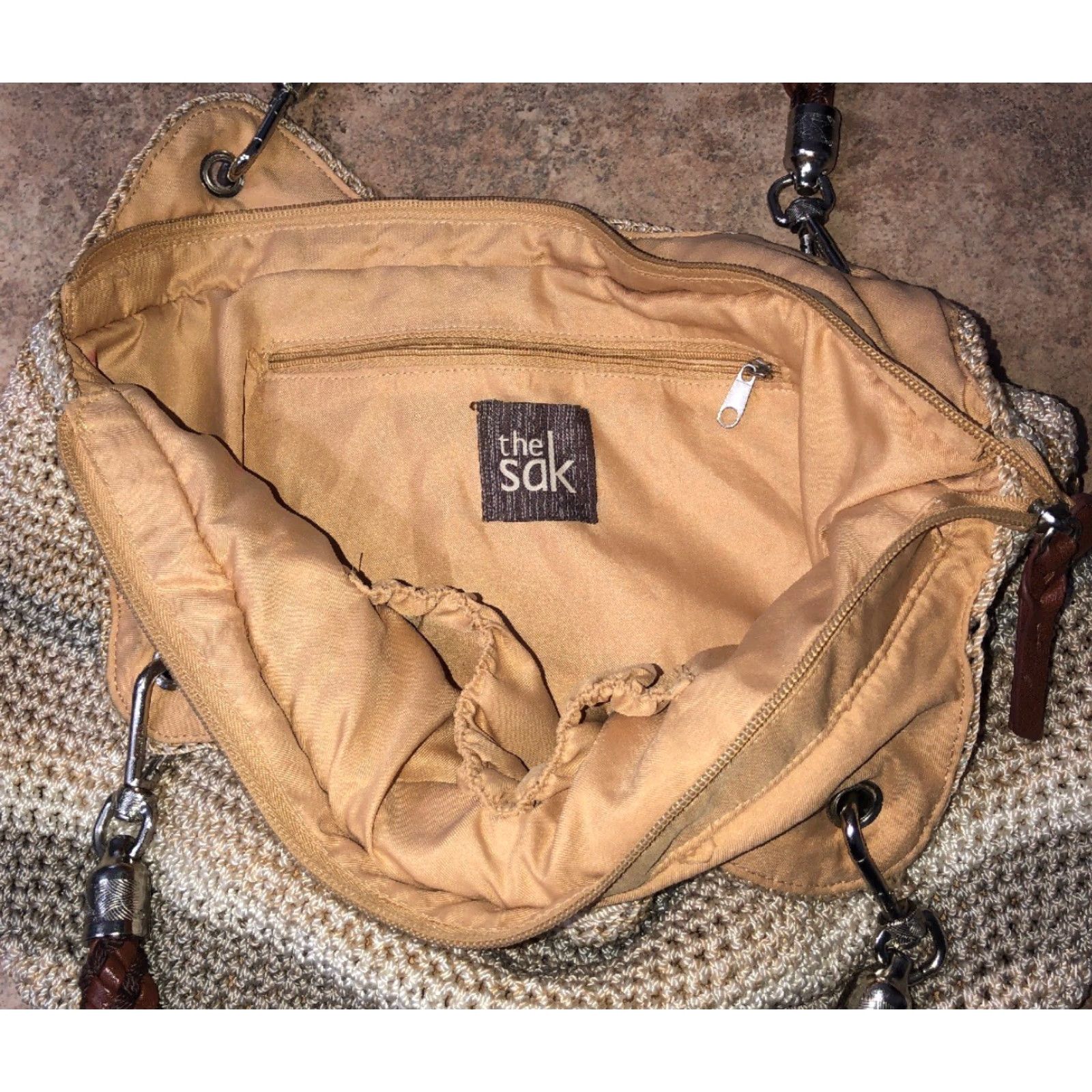 The Sak The Sak Beige KNIT Handbag Purse Size ONE SIZE - 5 Thumbnail