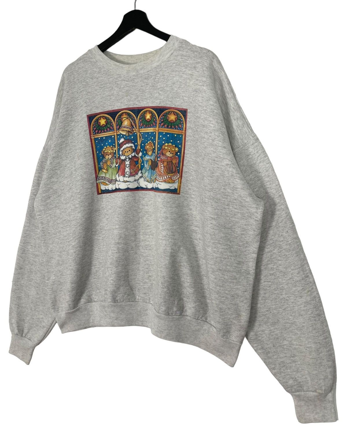 Hanes × Vintage 90s Vintage Christmas Teddy Bear Sweatshirt Size US XL / EU 56 / 4 - 2 Thumbnail