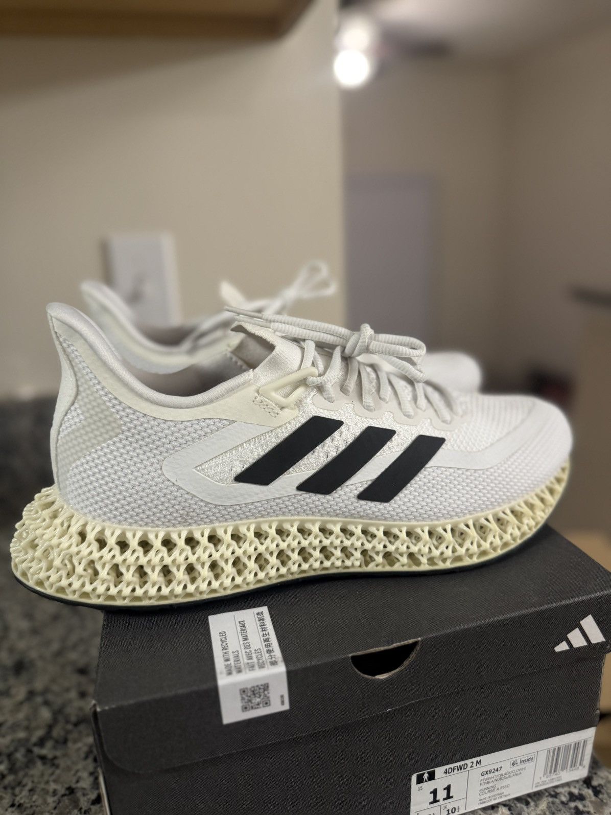 Adidas Adidas shoes 4DFWD 2 White size 10.5 D GX9247 Size US 11 / EU 44 - 2 Thumbnail