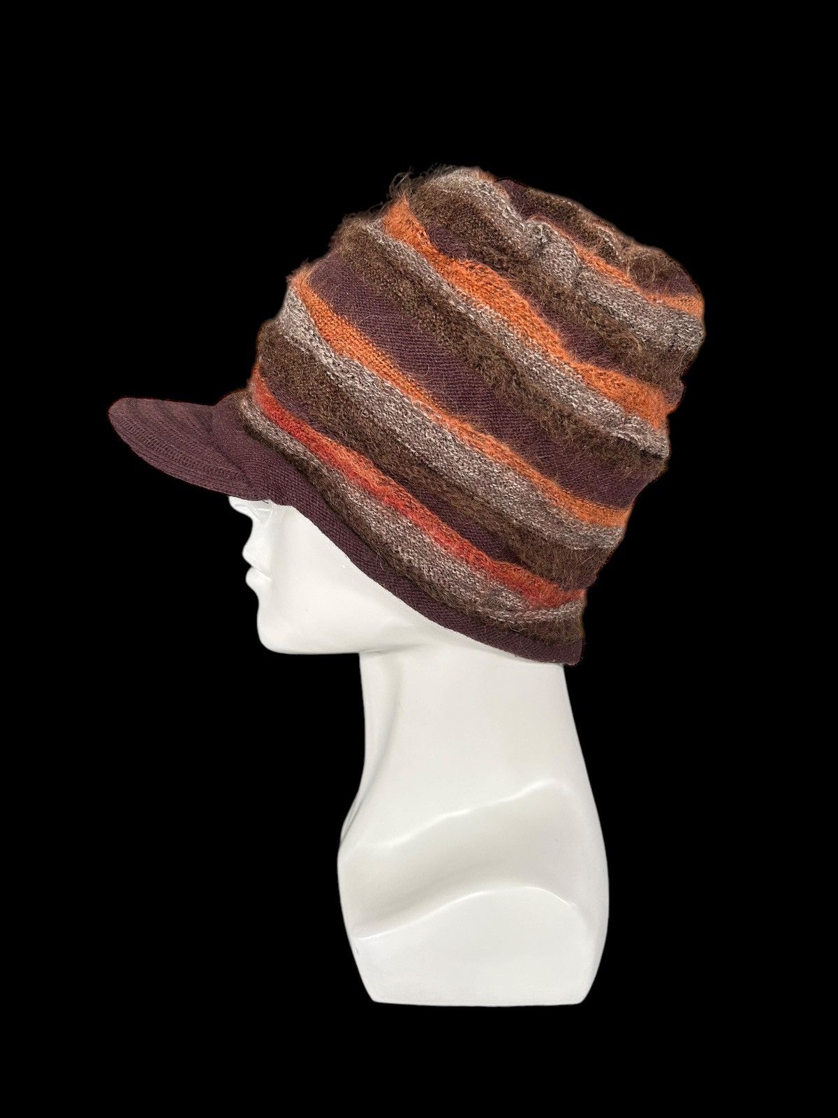 Japanese Brand × Kapital × Vintage Japanese Brand Knitt hairy Rare Hats 🎌☠️ Size ONE SIZE - 2 Thumbnail