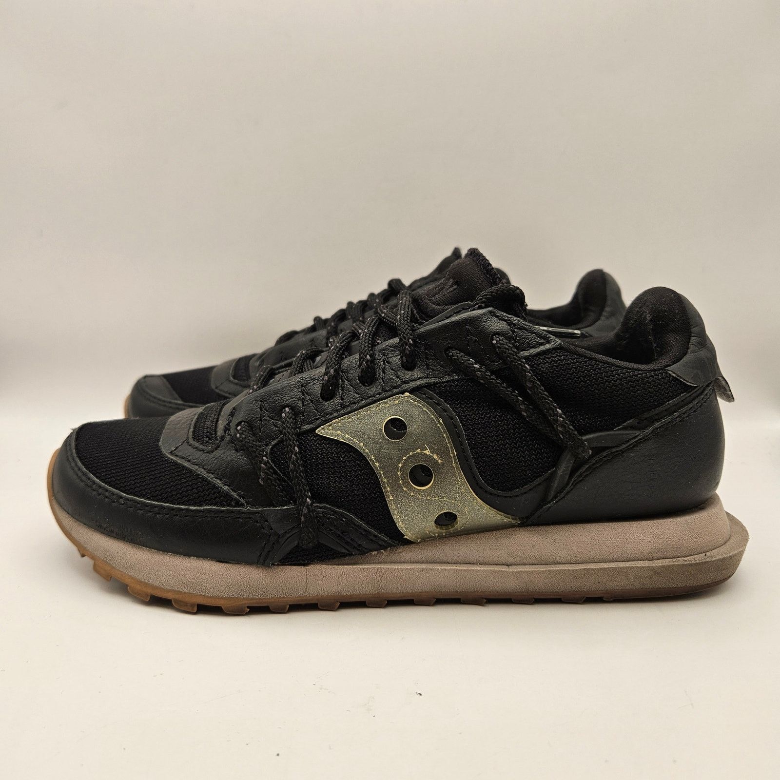 Saucony SAUCONY MEN'S 5.5 JAZZ HYBRID ABSTRACT COLLECTION BLACK USED Size US 5.5 / EU 38 - 2 Thumbnail