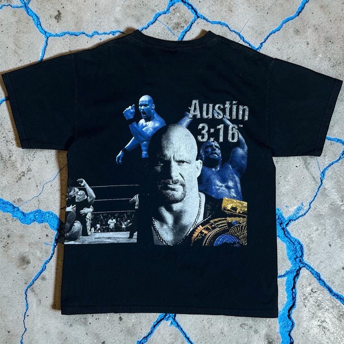 WWE Vinatge 1998 stone cold steve austin all over print wwf Size US L / EU 52-54 / 3 - 2 Thumbnail