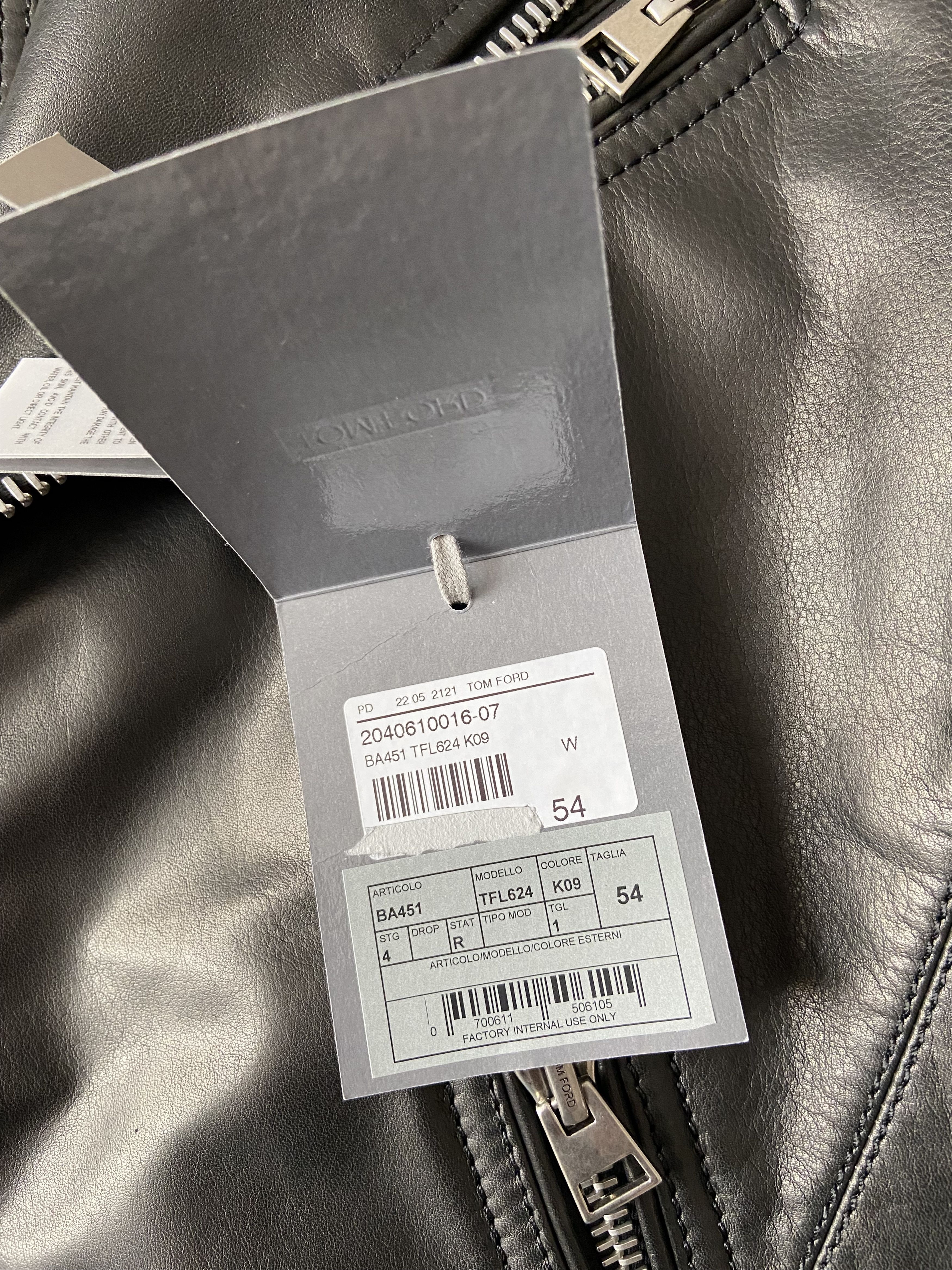 Tom Ford New Tom Ford Leather Biker Jacket Black Size US L / EU 52-54 / 3 - 23 Thumbnail