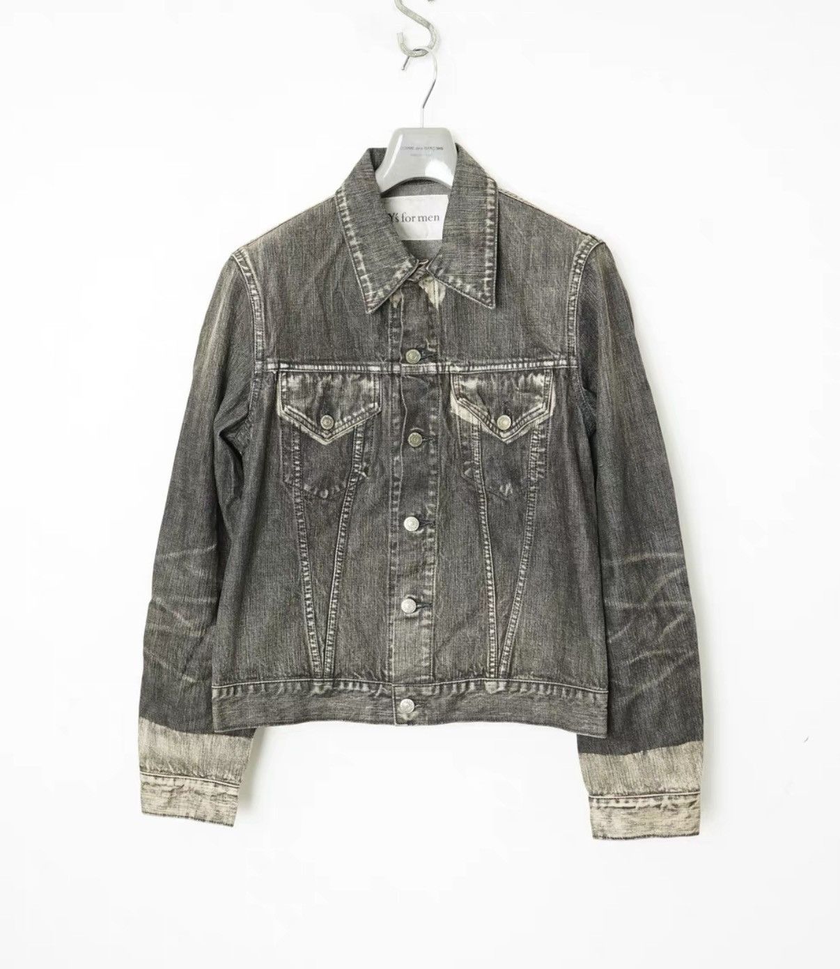 Yohji Yamamoto Yohji Yamamoto Y's for Men Faded Denim Jacket Size US S / EU 44-46 / 1 - 1 Thumbnail