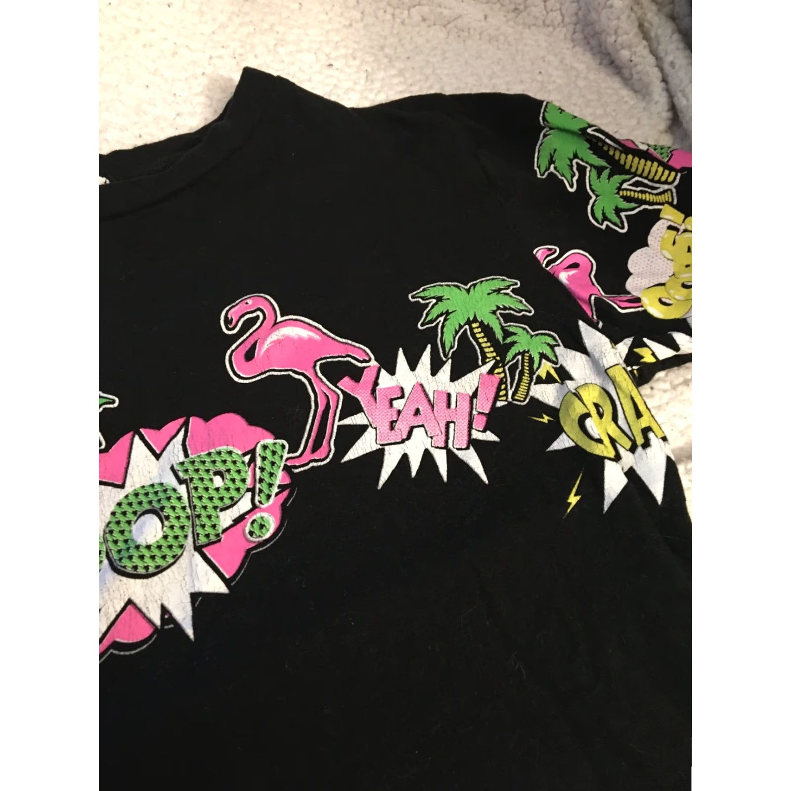 Rains Sweet Rain T-Shirt Cropped Sleeveless Multicolor Flamingo Print Crew Neck S Regular Women Boys Mens? Size S / US 4 / IT 40 - 4 Thumbnail