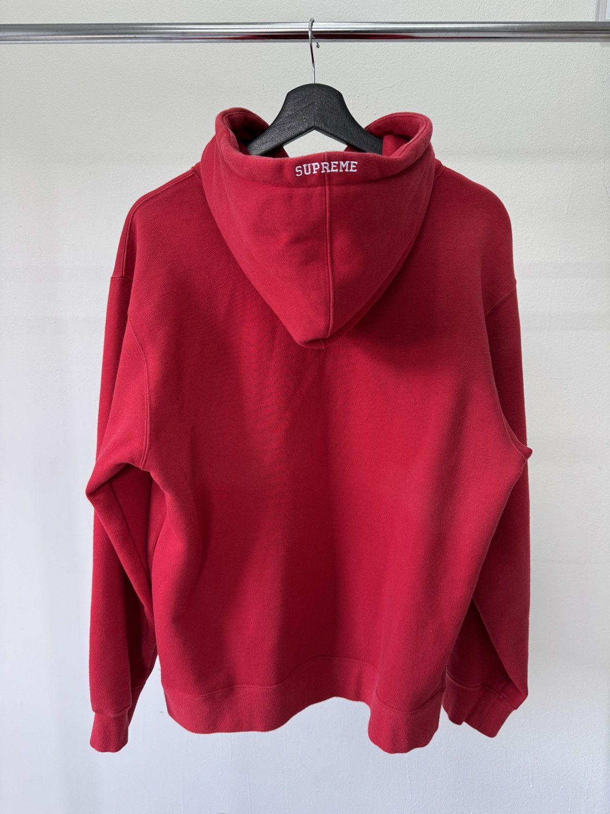 Nike × Supreme FW19 Supreme x Nike Leather Appliqué Hoodie 🍷 Size US M / EU 48-50 / 2 - 3 Thumbnail