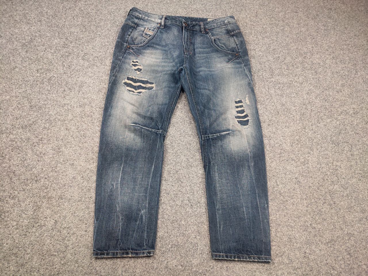 Diesel Diesel fayza relaxed low waist Distressed Denim Blue Jeans Size US 32 / EU 48 - 3 Thumbnail