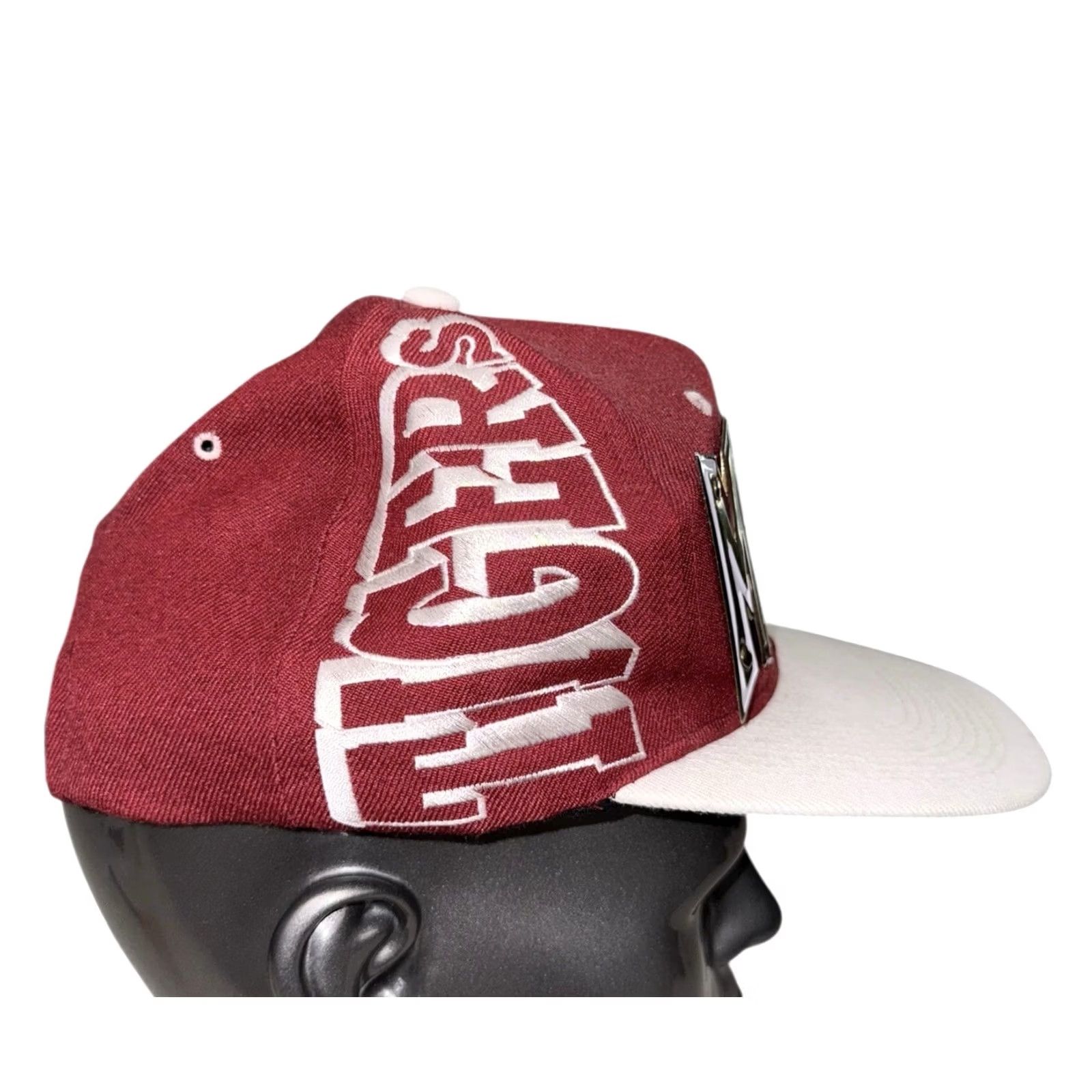 Vintage VINTAGE 90s Morehouse Maroon Tigers Freaknik Atlanta Snapback Hat RARE Hat Mens One Size Red Size ONE SIZE - 5 Thumbnail