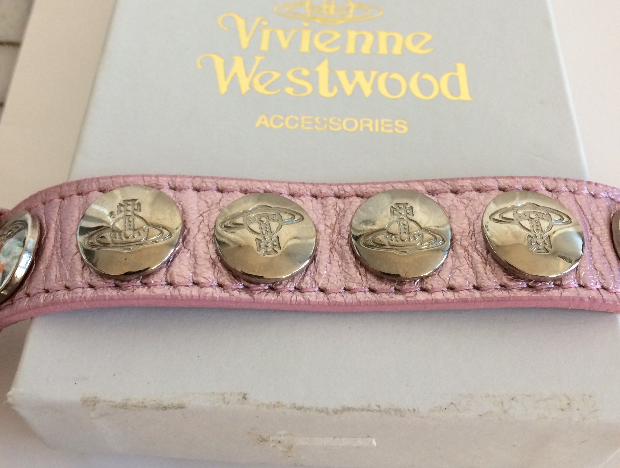 Vivienne Westwood S/S 2003 Vivenne Westwood Studded Leather Orb Bracelet +box Size ONE SIZE - 4 Thumbnail