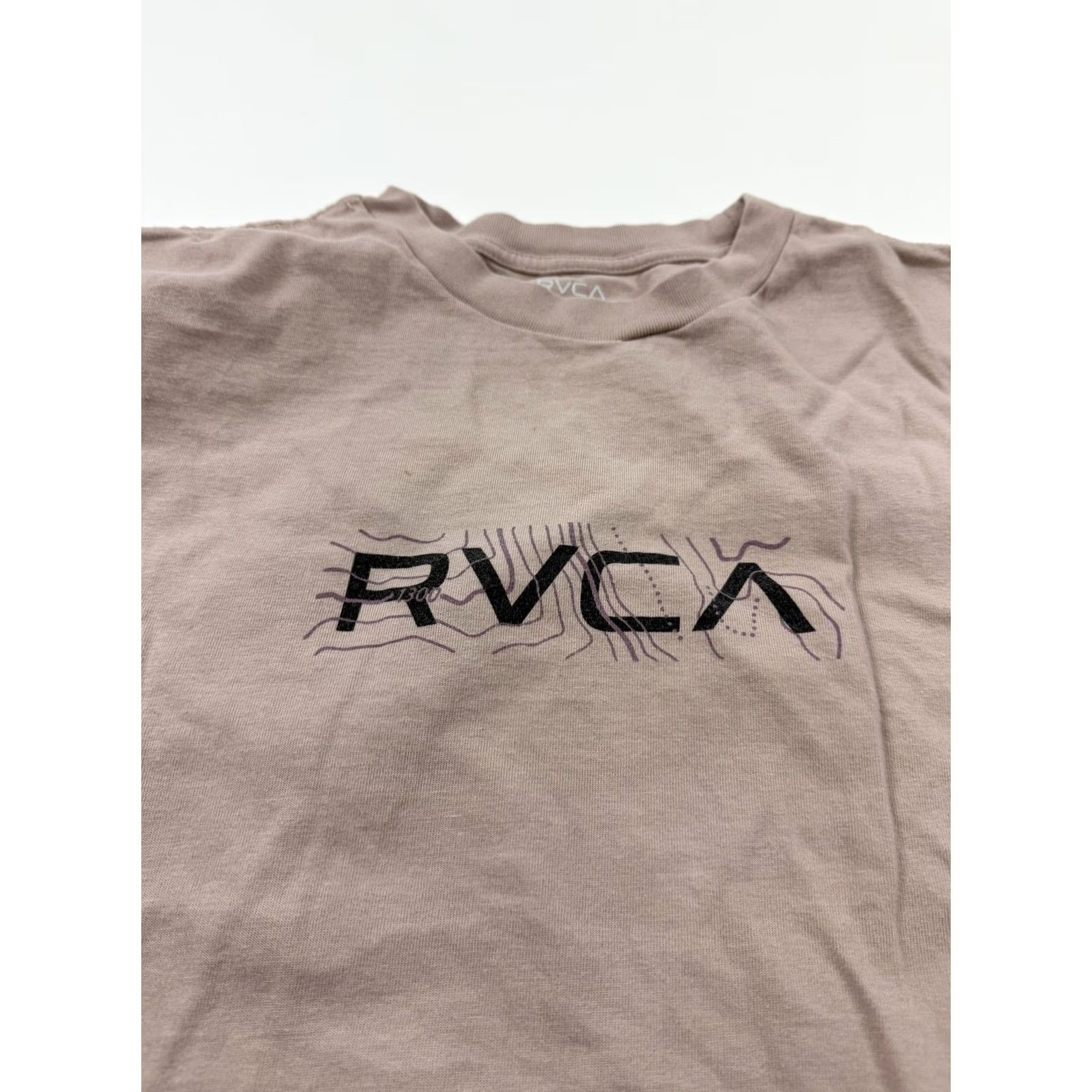 RVCA RVCA Shirt Mens L Pink Topographic Map Graphic Tee Tagless Regular Fit Size US L / EU 52-54 / 3 - 2 Thumbnail