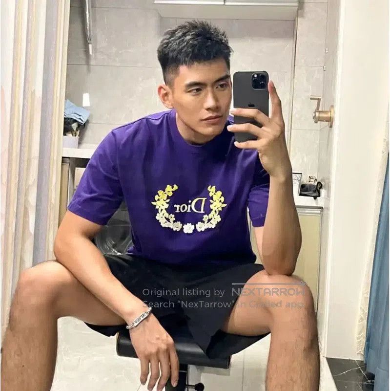 Dior Dior Purple Cotton Women's T. Size L / US 10 / IT 46 - 5 Thumbnail