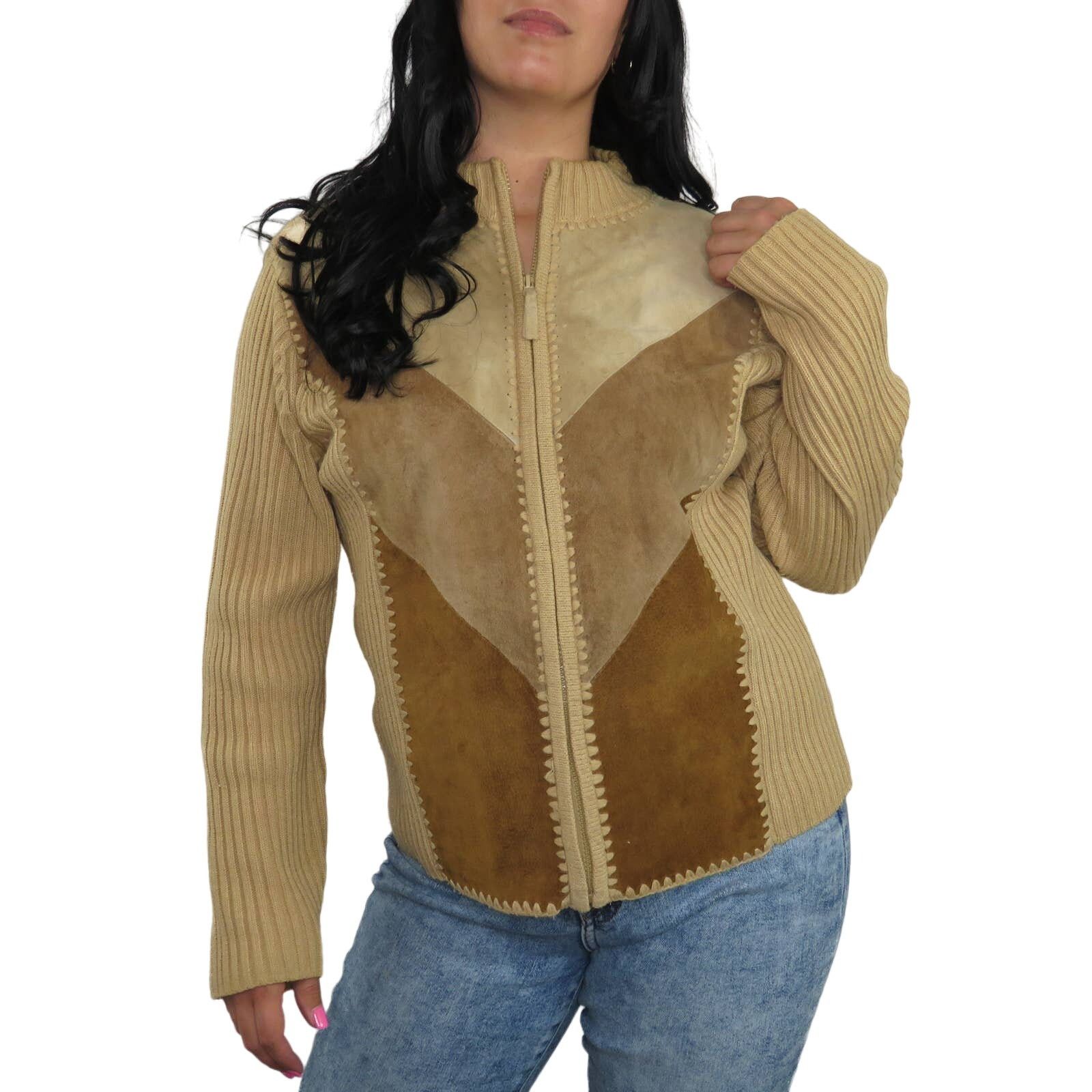 Vintage Vintage Suede Leather Jacket Brown Neutral Casual Medium Size M / US 6-8 / IT 42-44 - 7 Thumbnail
