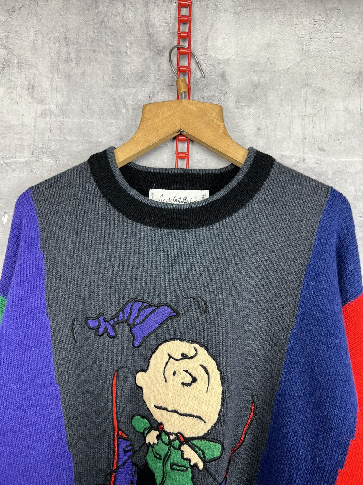 Jean Charles De Castelbajac JC DE CASTELBAJAC 90'S VINTAGE CHARLIE PEANUTS WOOL Sz 54 Size US L / EU 52-54 / 3 - 4 Thumbnail