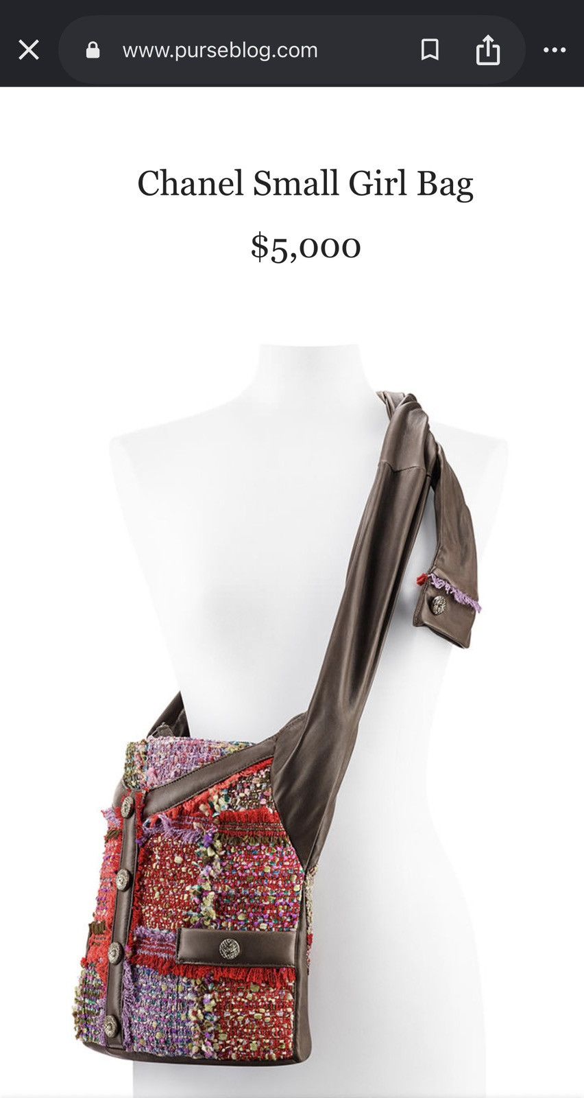 Chanel 2015 tweed & lambskin girl bag Size ONE SIZE - 2 Thumbnail