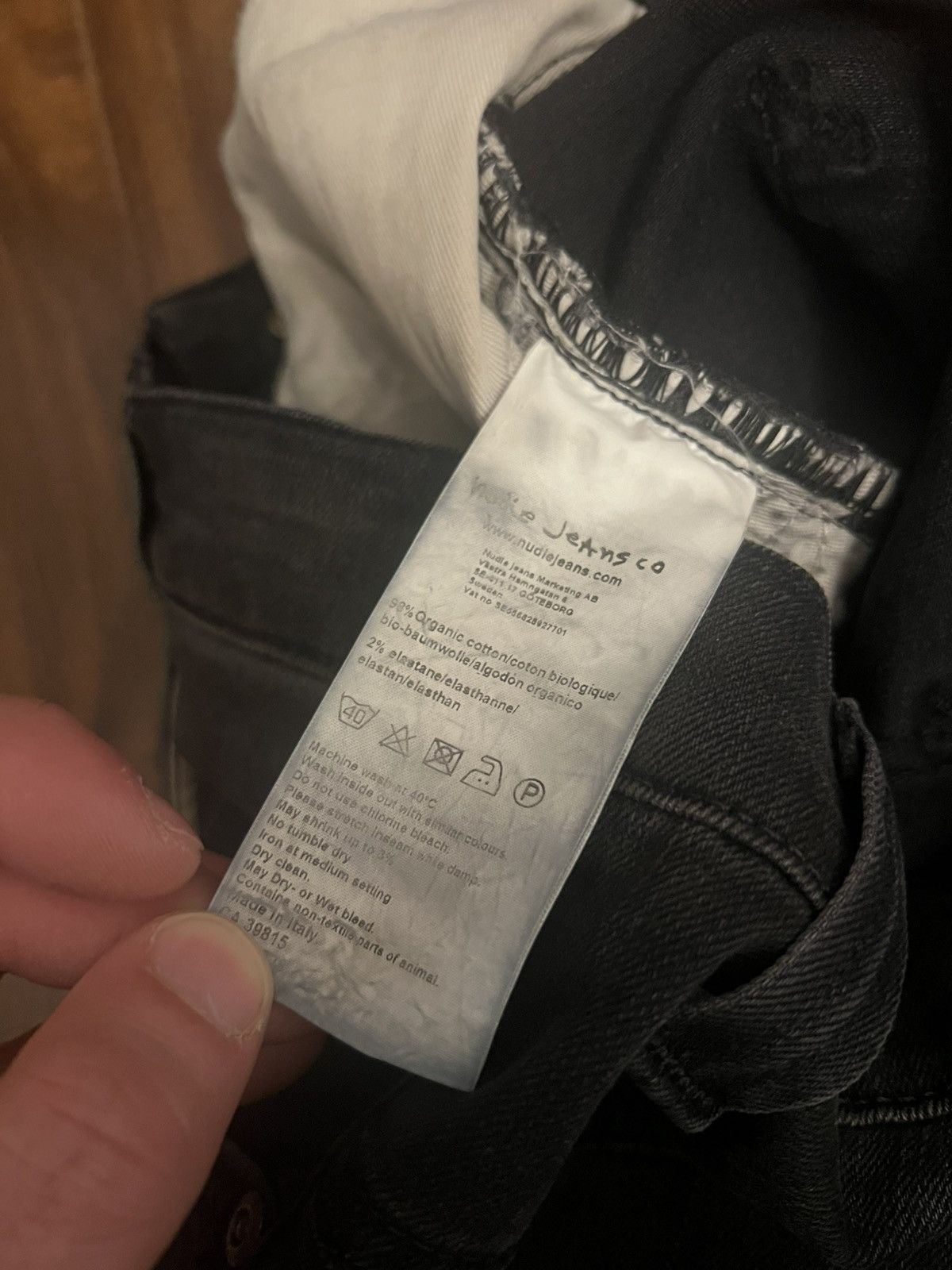 Nudie Jeans NJ1002334 Nudie Thin Finn Black Brutus Jeans Size US 30 / EU 46 - 11 Thumbnail